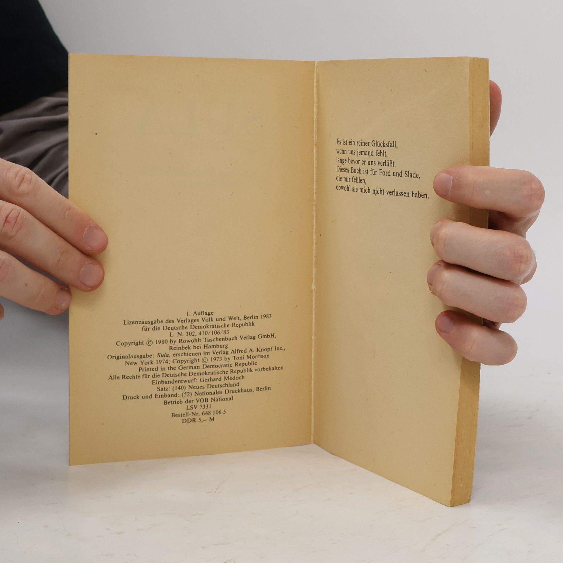 Toni Morrison Sula