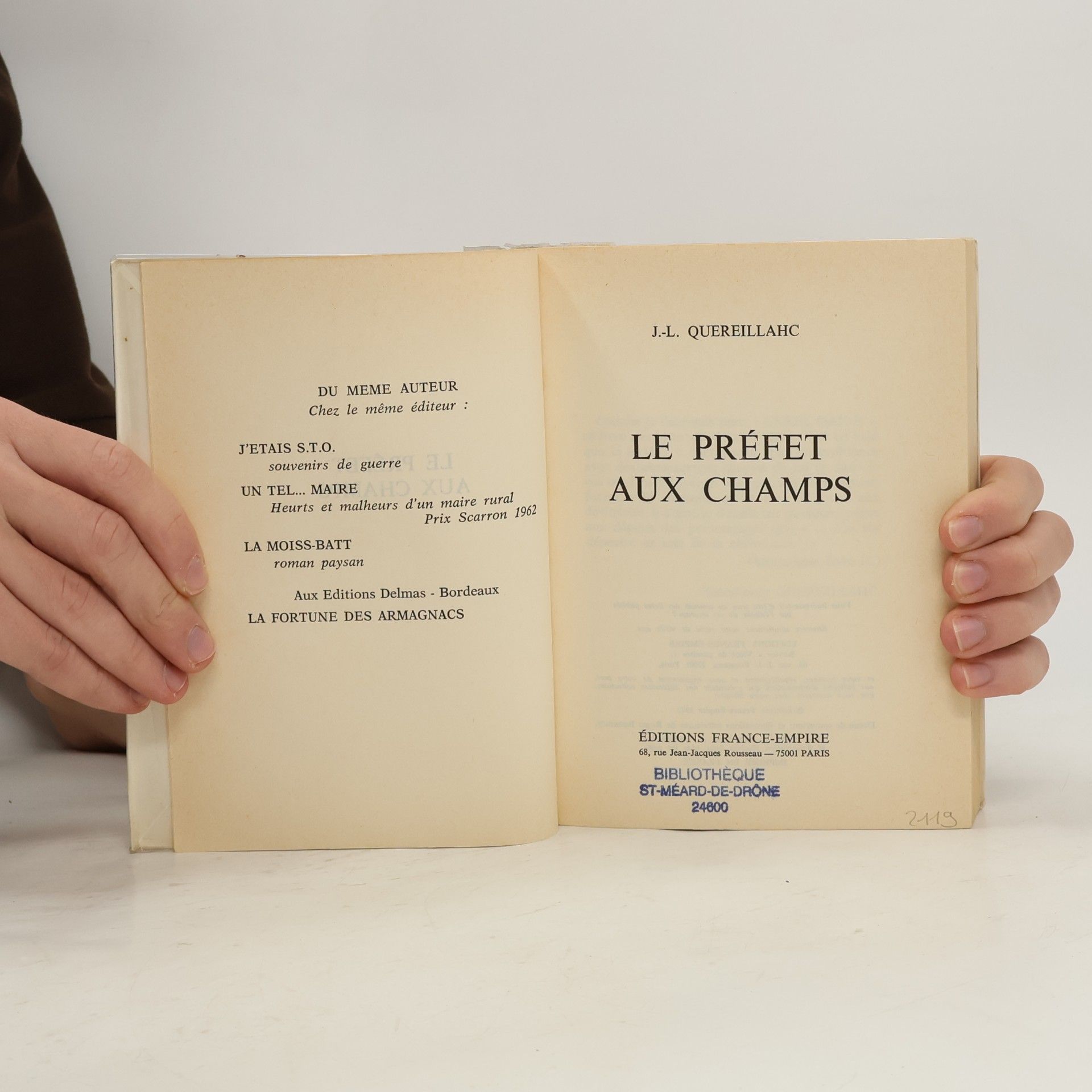 Jean-Louis Quereillahc Le préfet aux champs