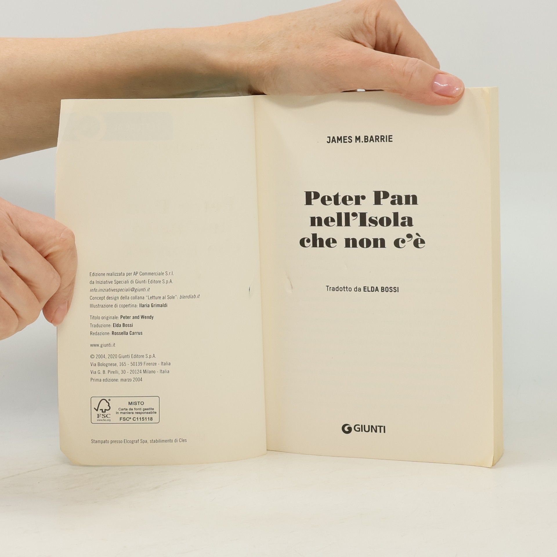 J. M. Barrie Peter Pan nell'Isola che non c'è