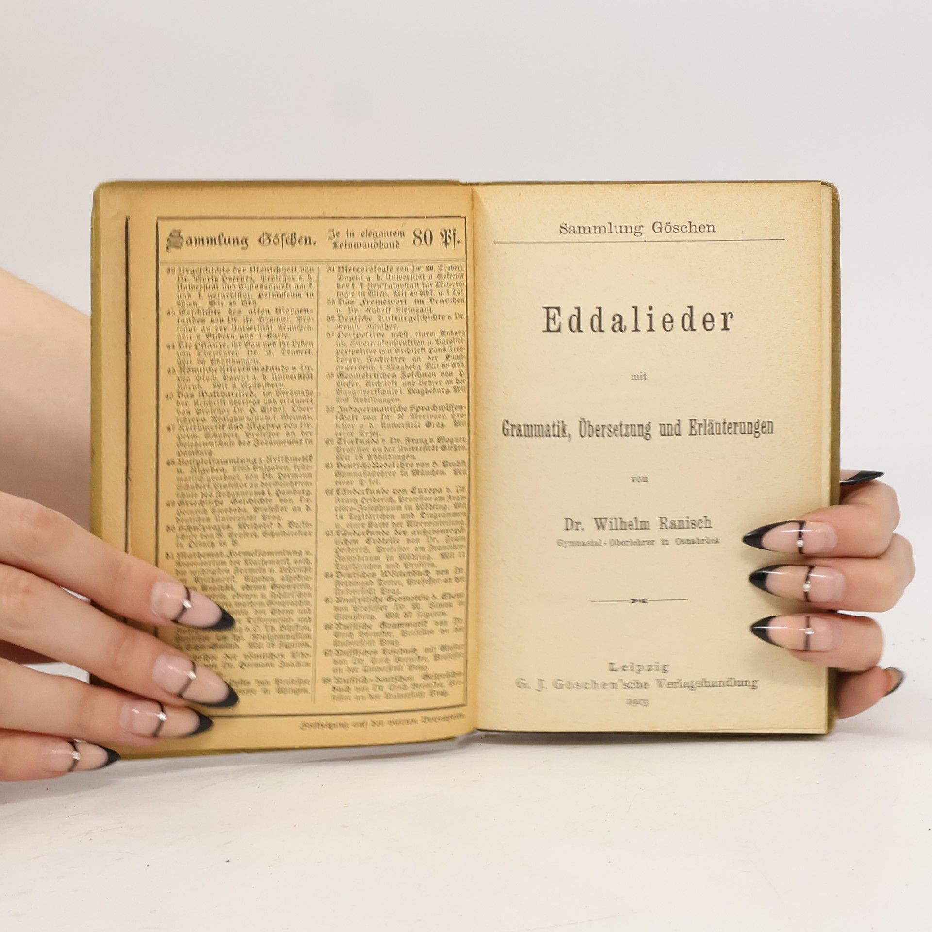 Dr. Wilhelm Ranisch Eddalieder