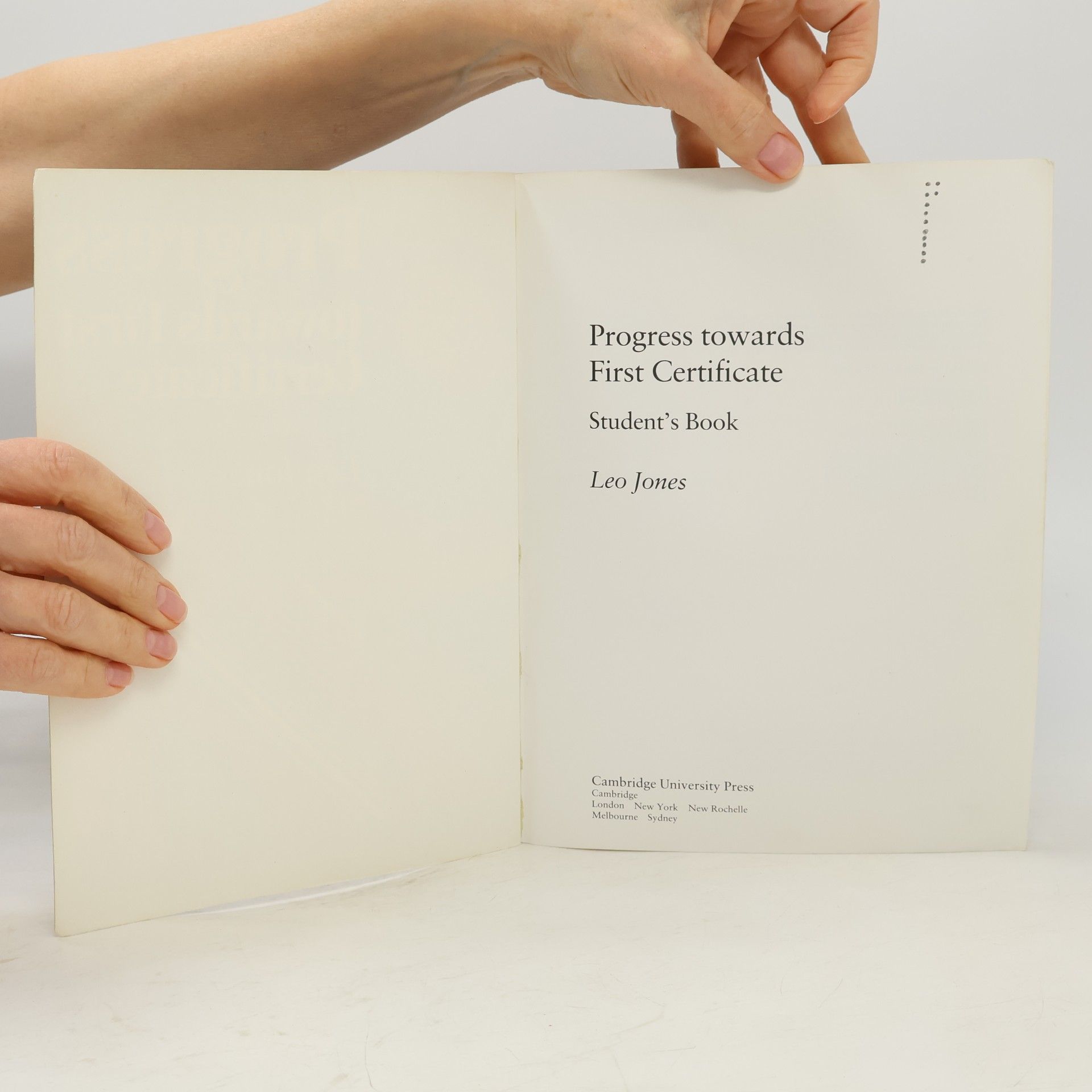 Leo Jones Progress towards First Certificate