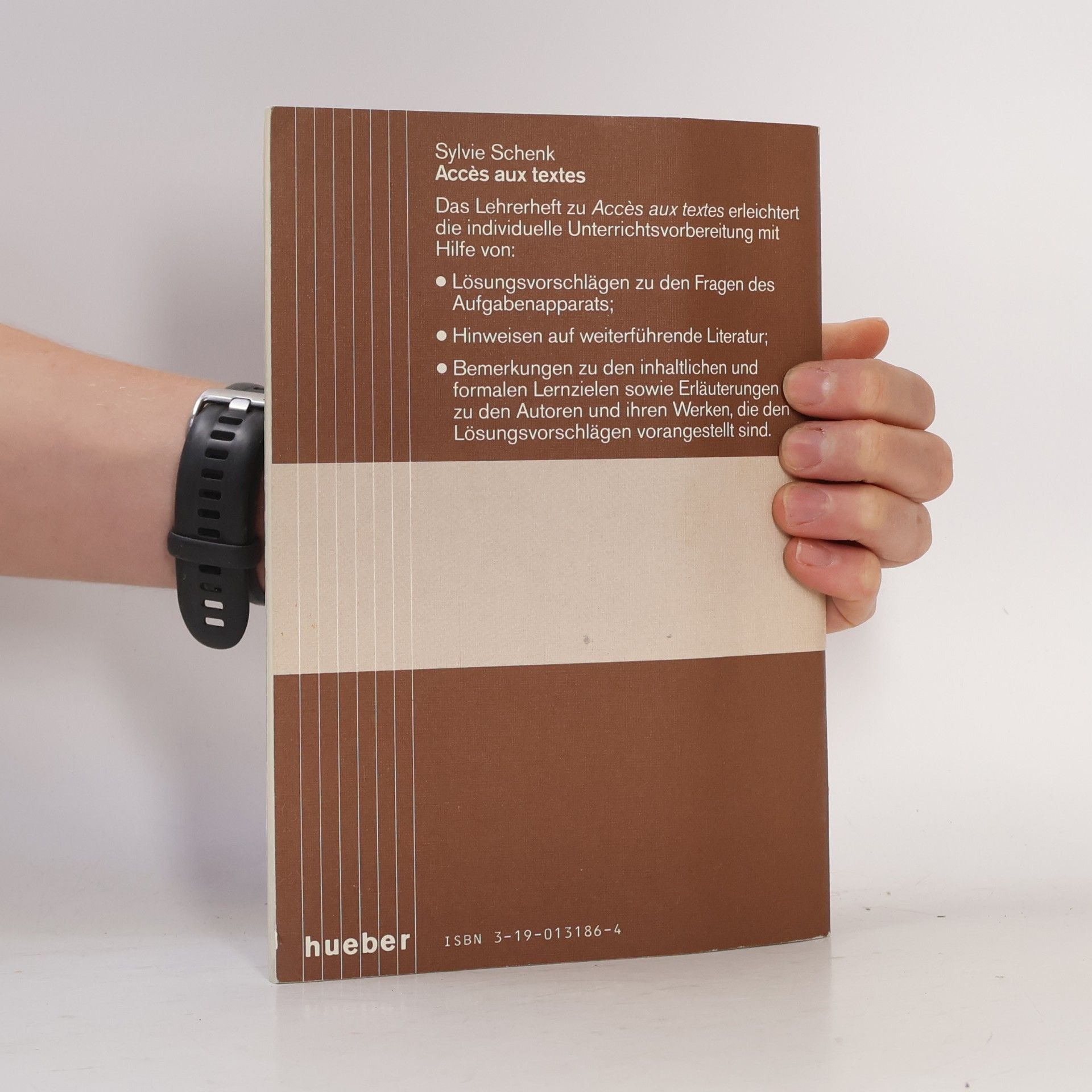 Sylvie Schenk Accès aux textes - Lehrerheft