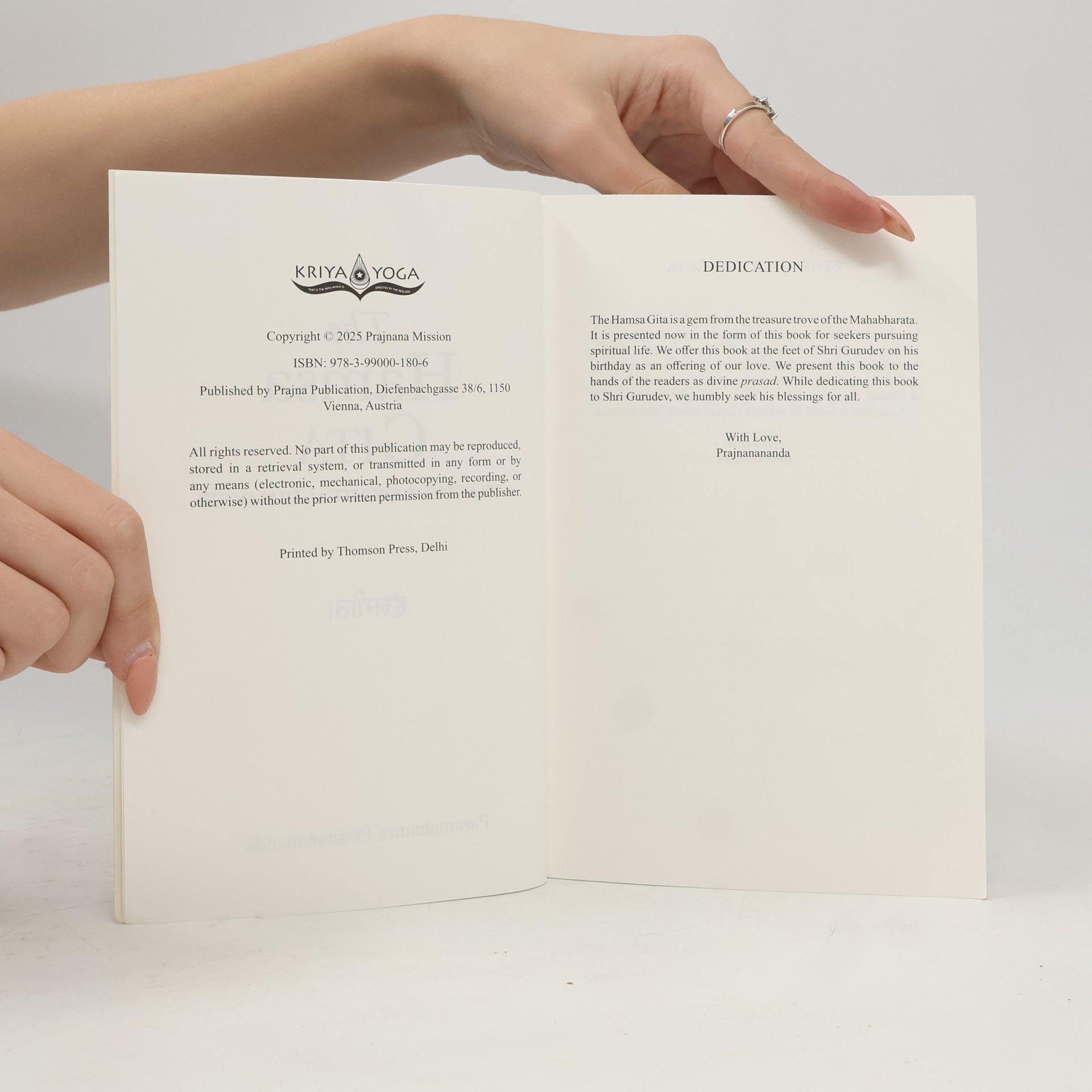 Prajñānānanda The Hamsa Gita
