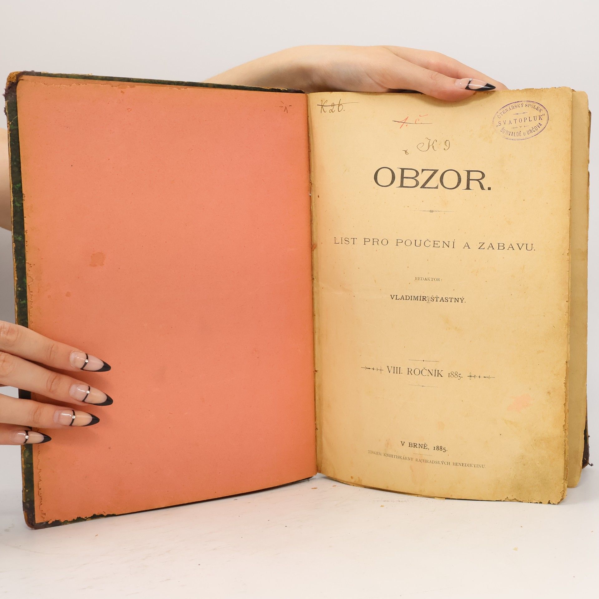 kolektiv Obzor. List pro poučení a zabavu. VIII. ročník 1885.