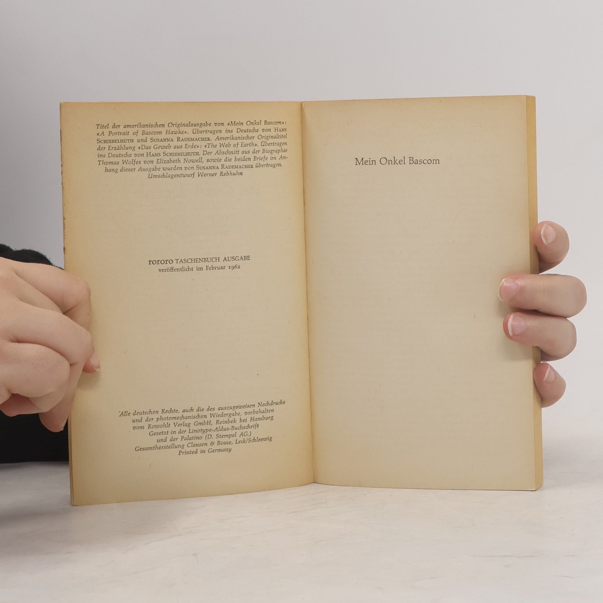 Thomas Wolfe Mein Onkel Bascom. Das Geweb aus Erde
