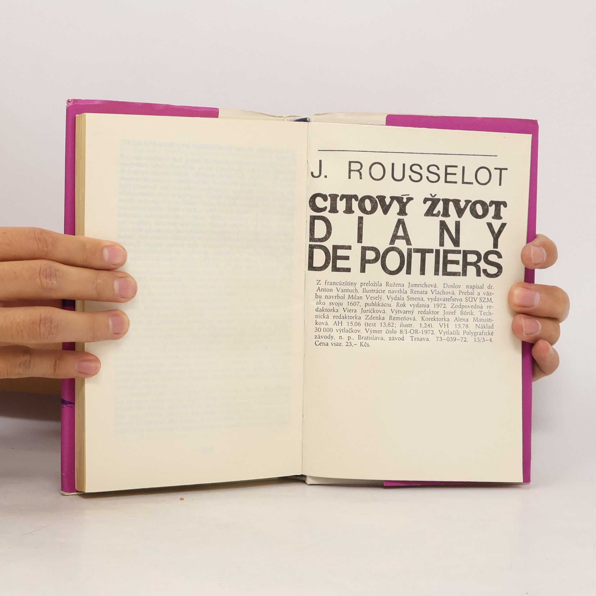 Rousselot Jean Citový život Diany de Poitiers