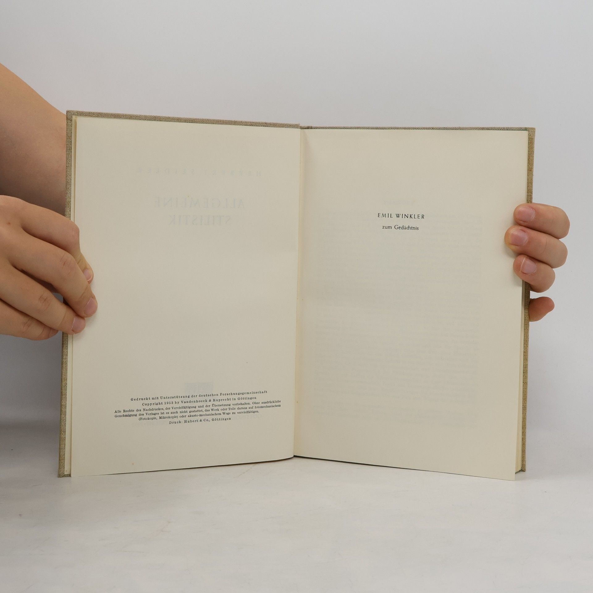 Herbert Seidler Allgemeine Stilistik