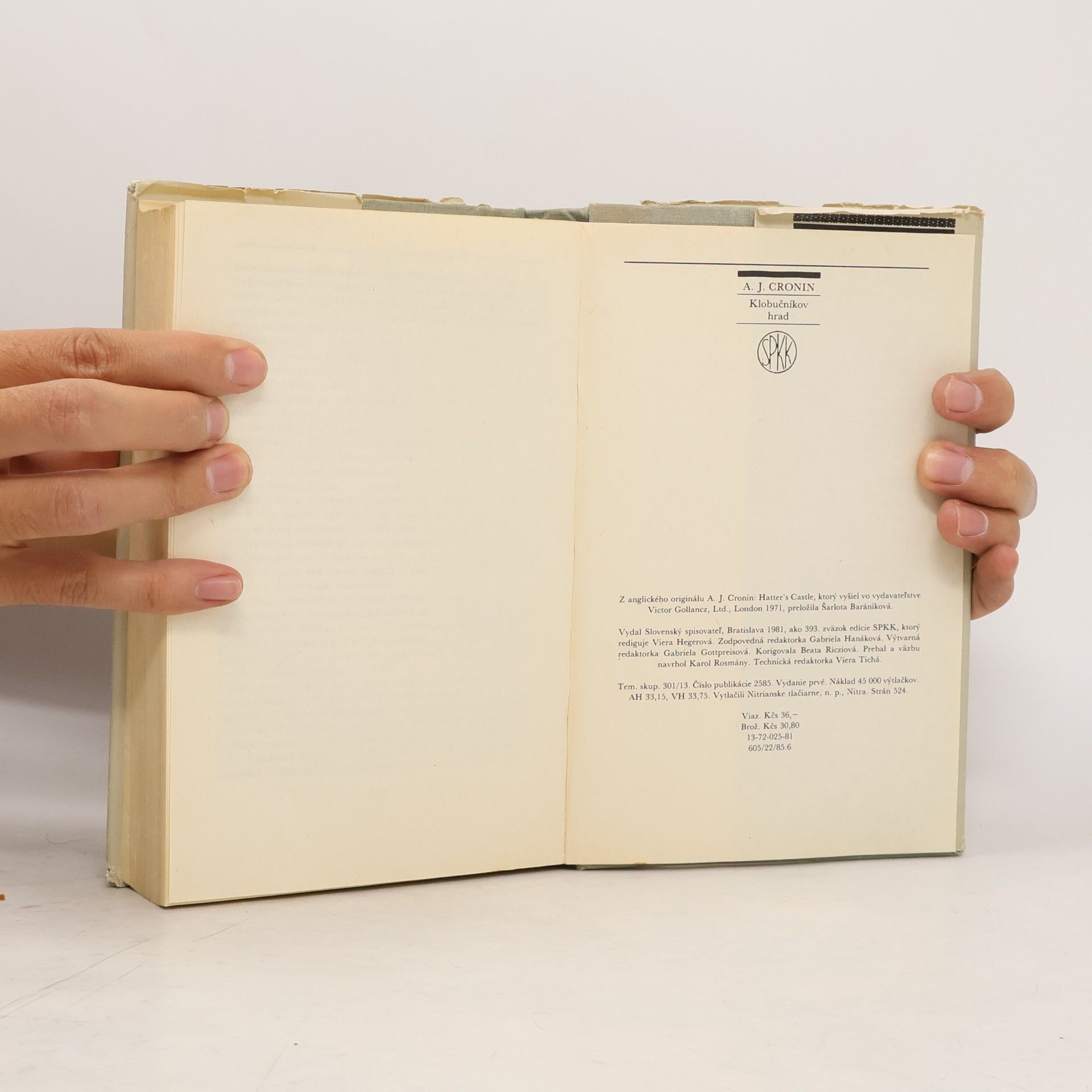 A. J. Cronin Klobučníkov hrad