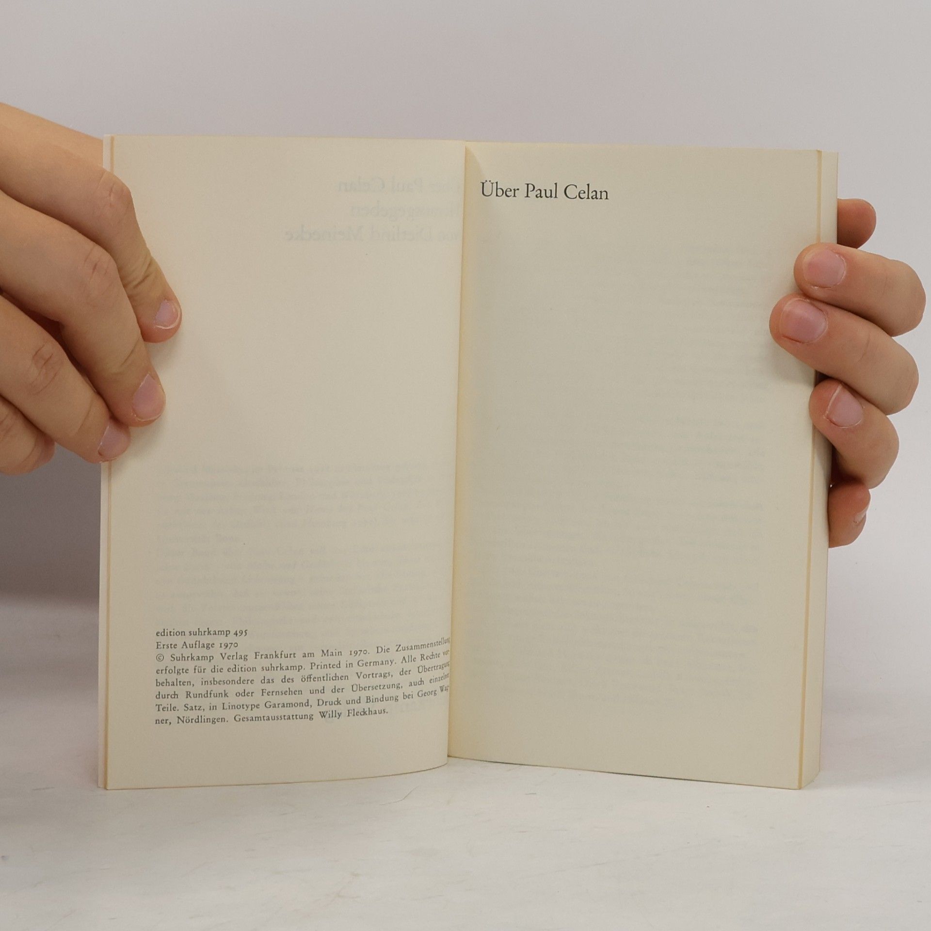 Dietlind Bland-Meinecke Über Paul Celan