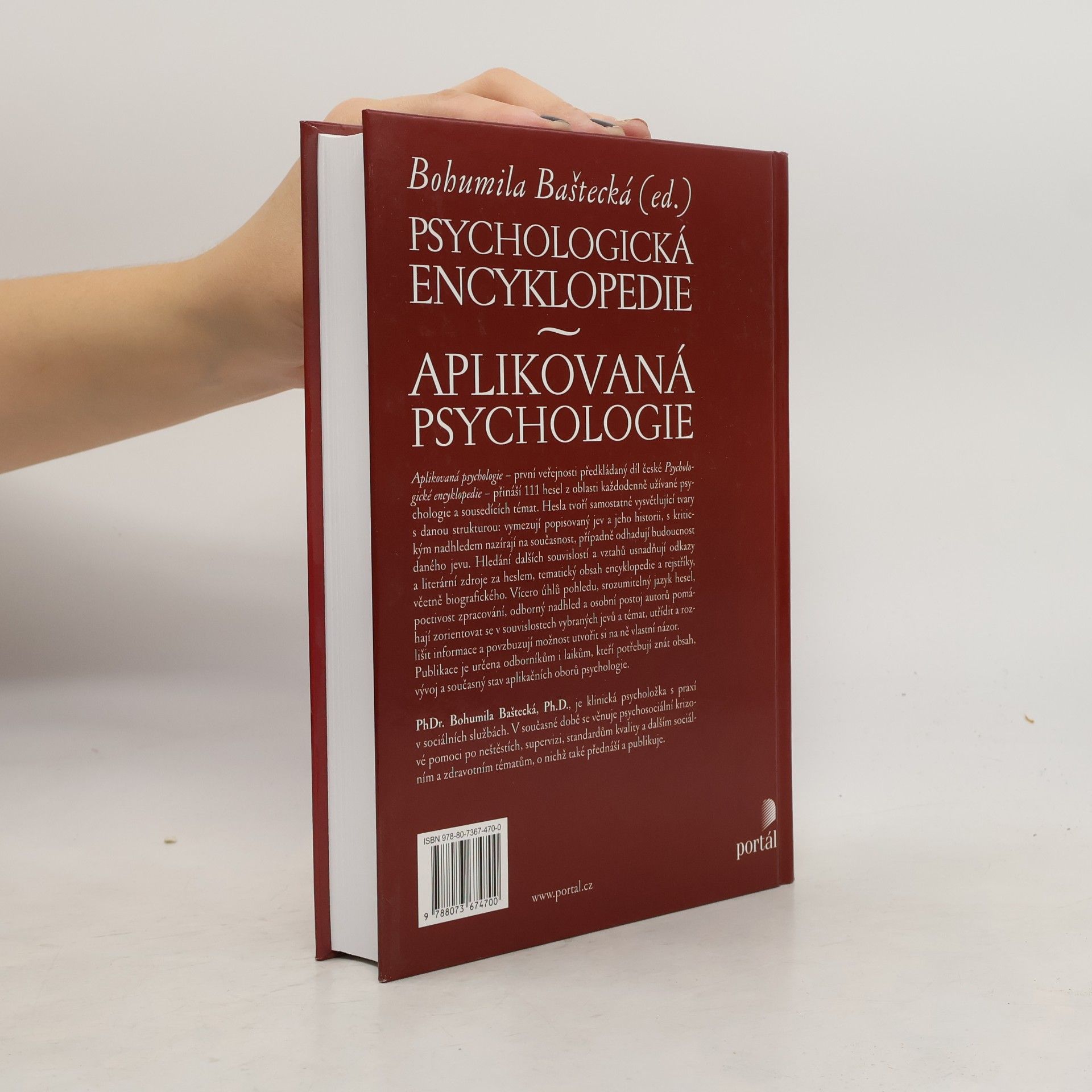 Bohumila Baštecká Psychologická encyklopedie. Aplikovaná psychologie