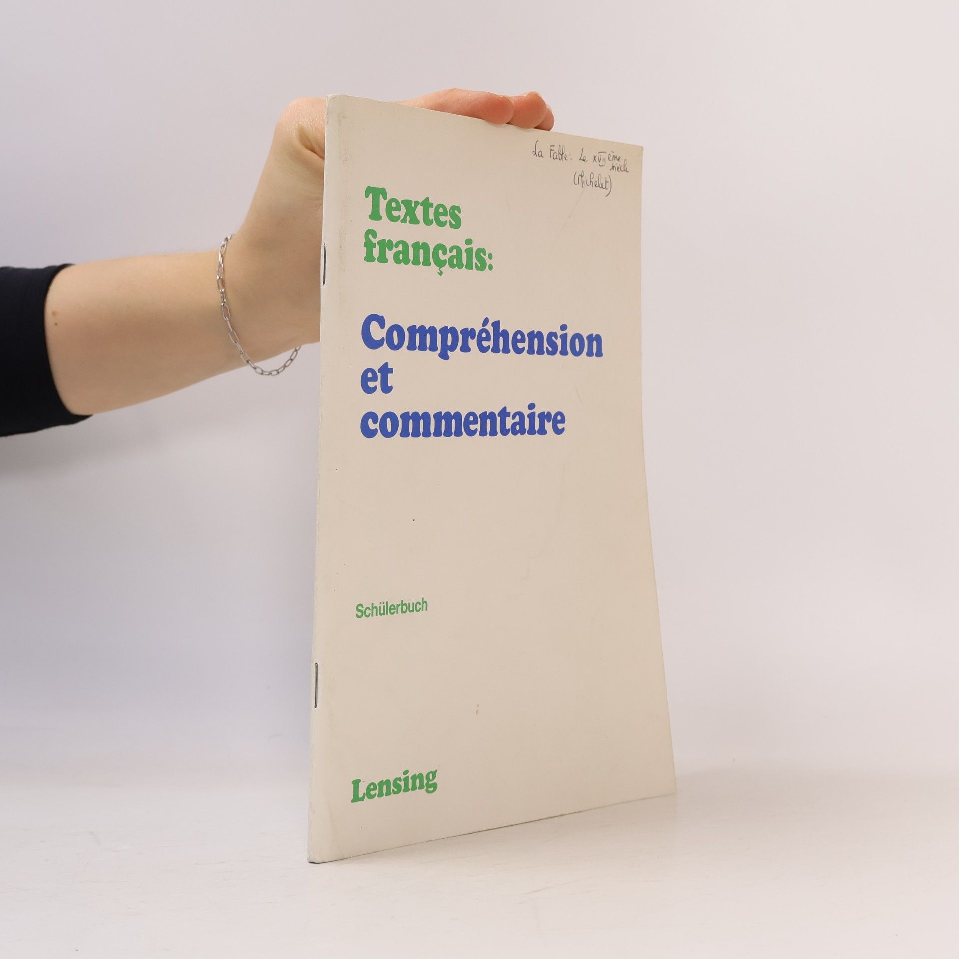 Textes français, compréhension et commentaire schülerbuch