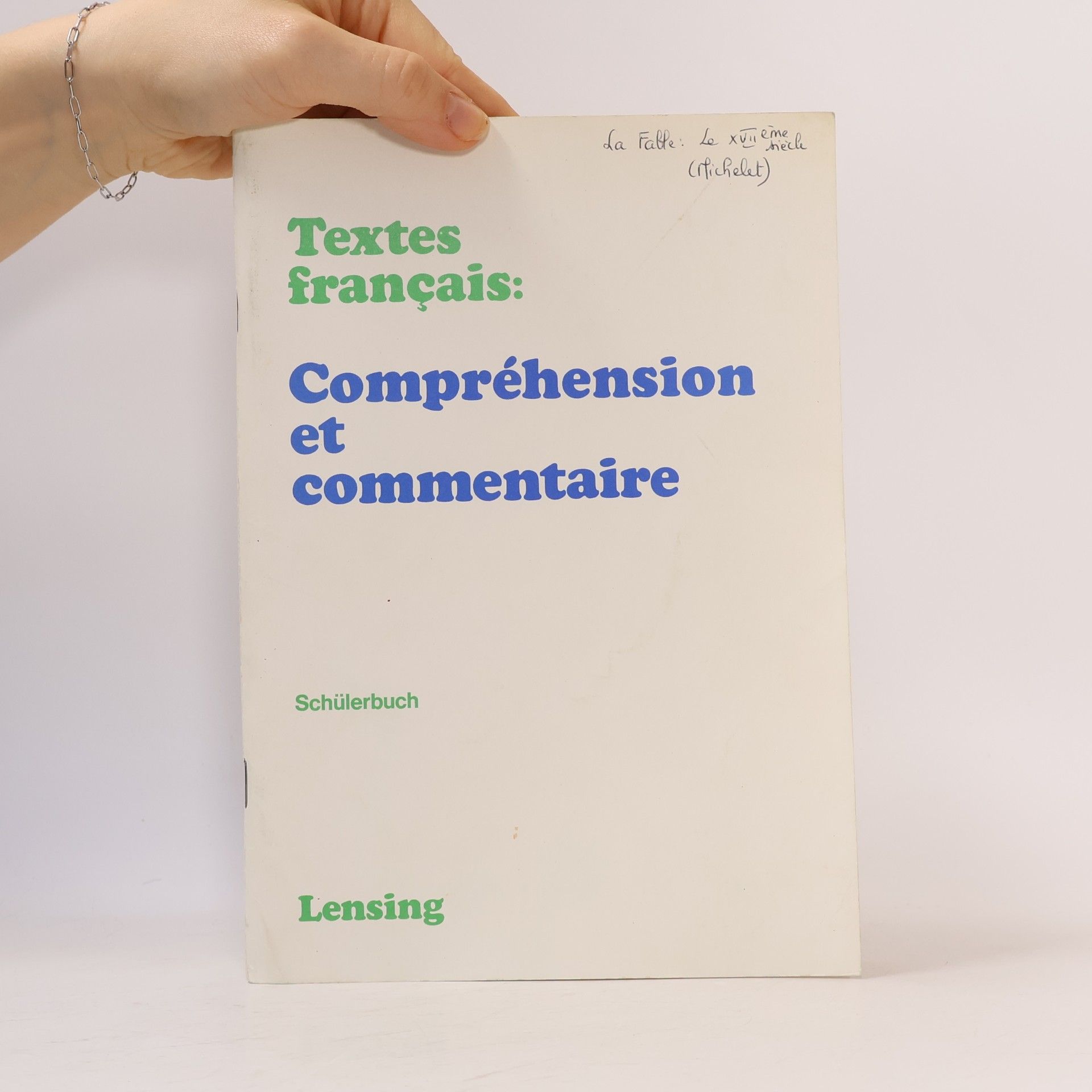 Wilfried Edener Textes français, compréhension et commentaire schülerbuch