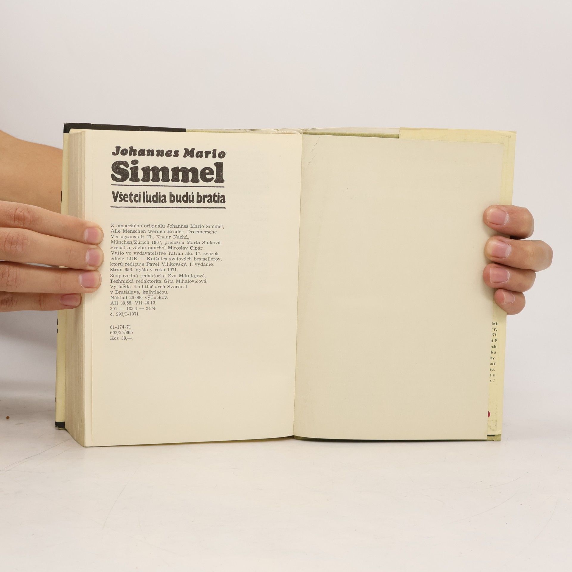 Johannes Mario Simmel Všetci ľudia budú bratia