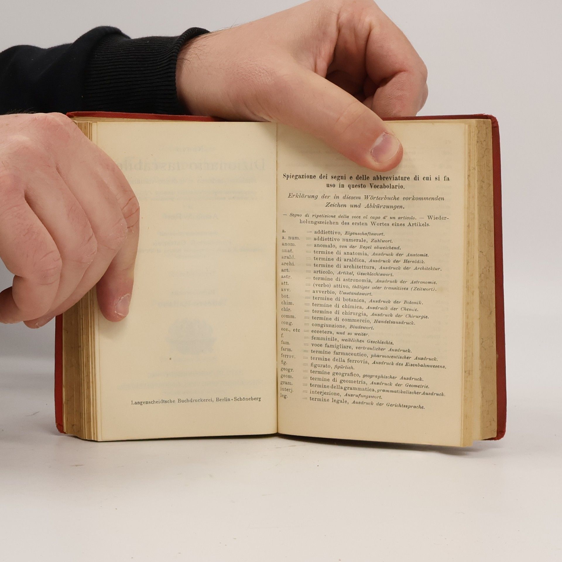 Annibale Fiori Fiori Wörterbuch