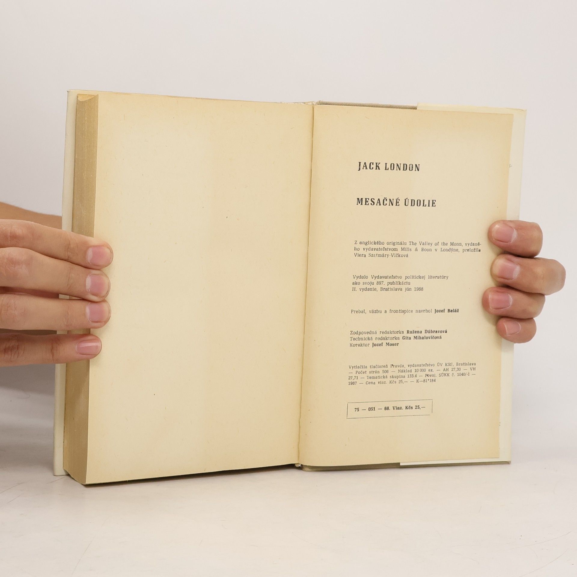 Jack London Mesačné údolie