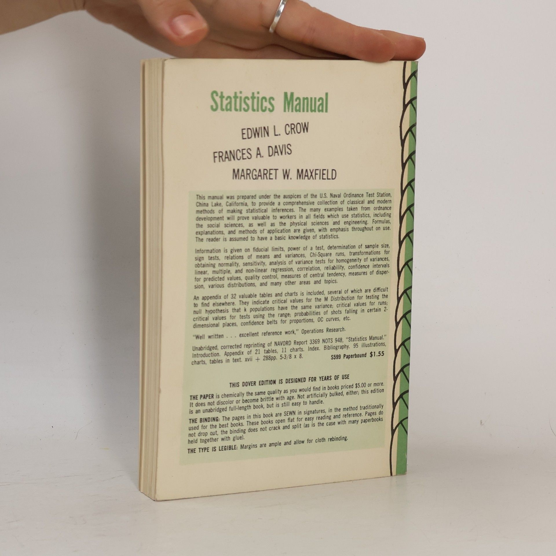 Edwin L. Crow Statistics Manual