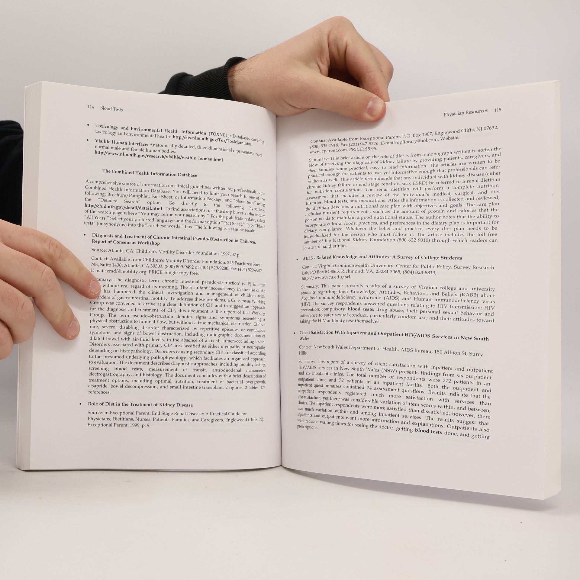 ICON Health Publications Blood Tests