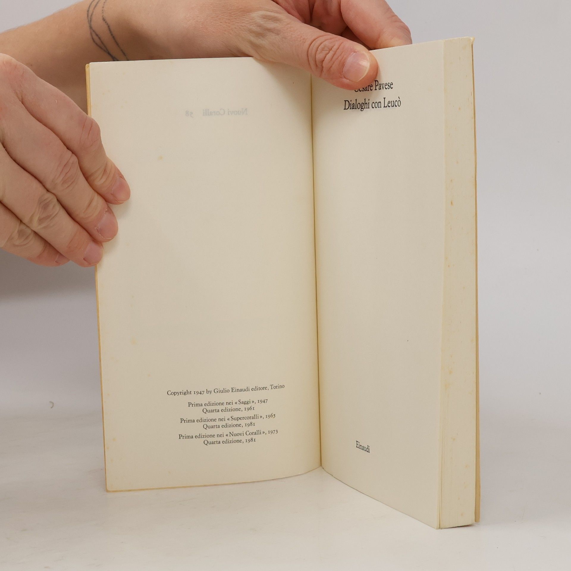 Cesare Pavese Dialoghi con Leucò