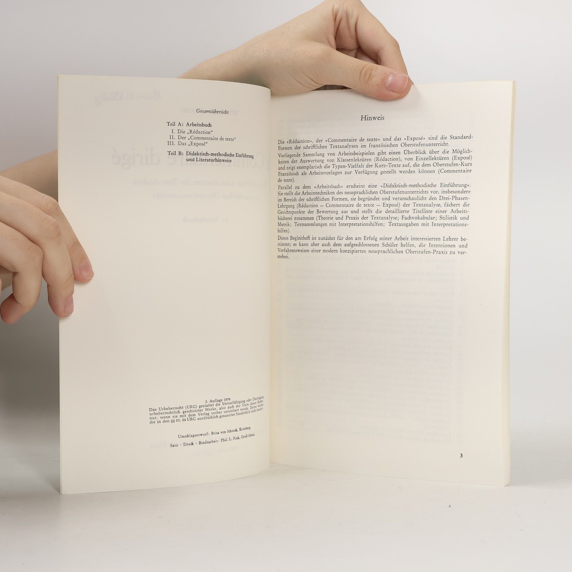 Winfried Croon Le Commentaire dirigé - Arbeitsbuch 'A' (Die Schriftlichen Arbeitsformen der Text-Analyse im französischen Oberstufenunterricht)