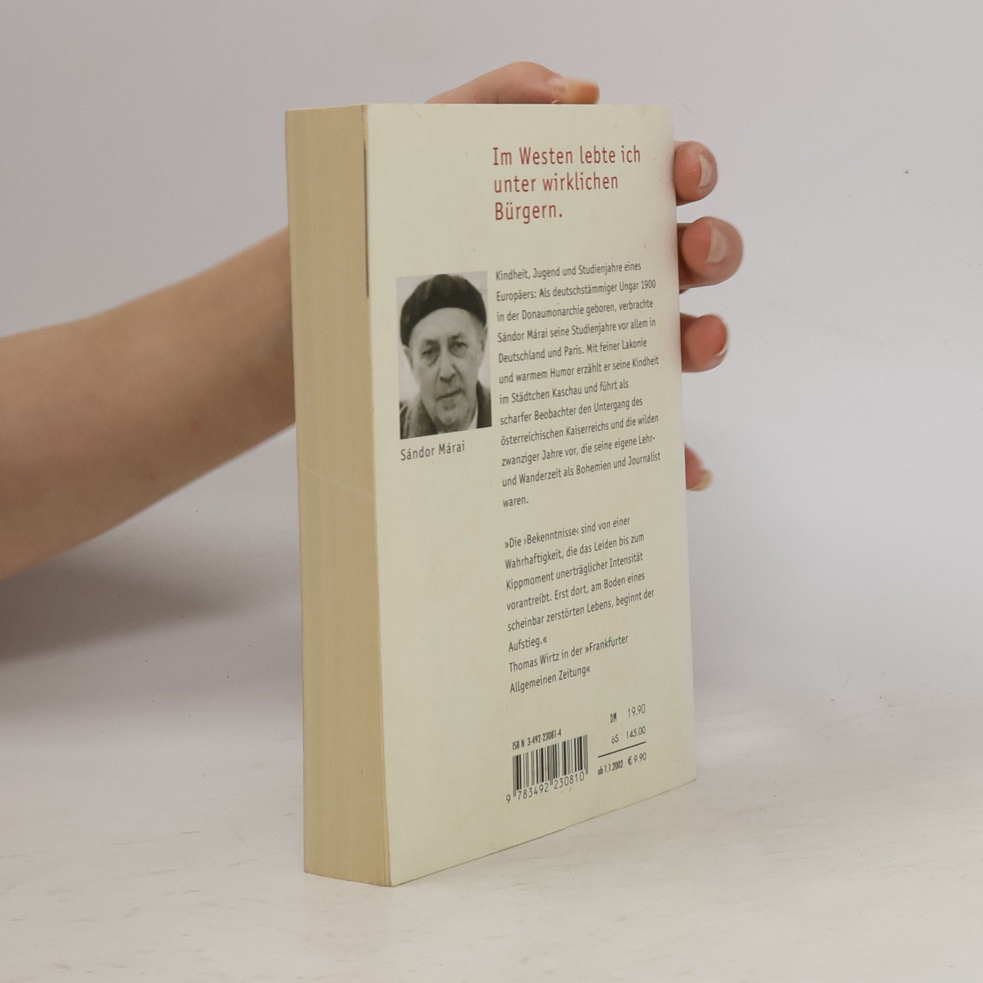 Sándor Márai Bekenntnisse eines Bürgers