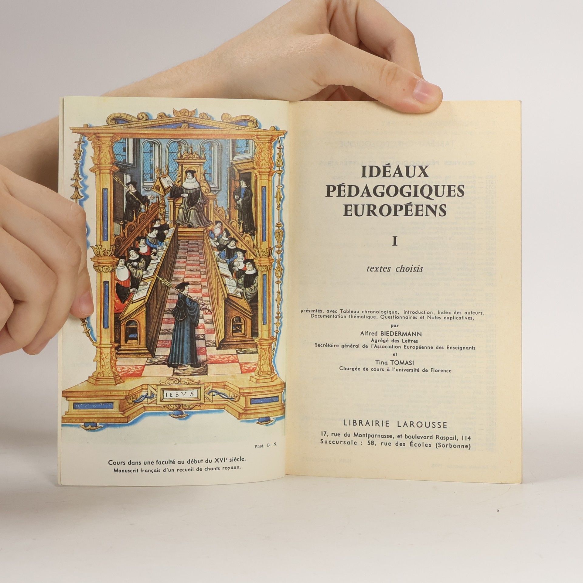 Alfred Biedermann Idéaux pédagogiques européens I