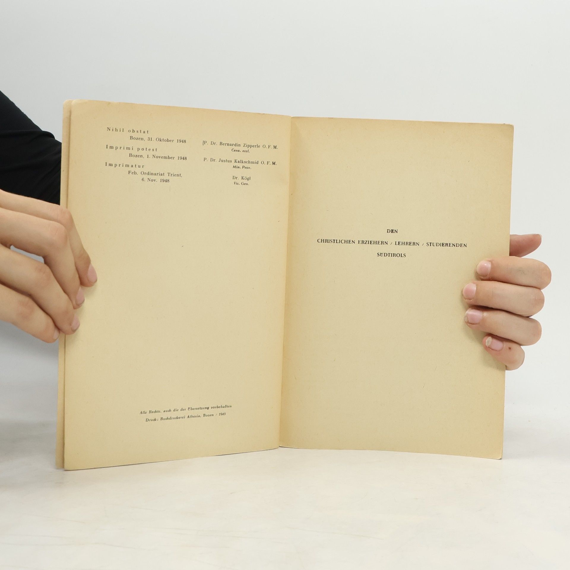P. Dr. Benedikt Golz O.F.M. Christliche Erziehungswissenschaft