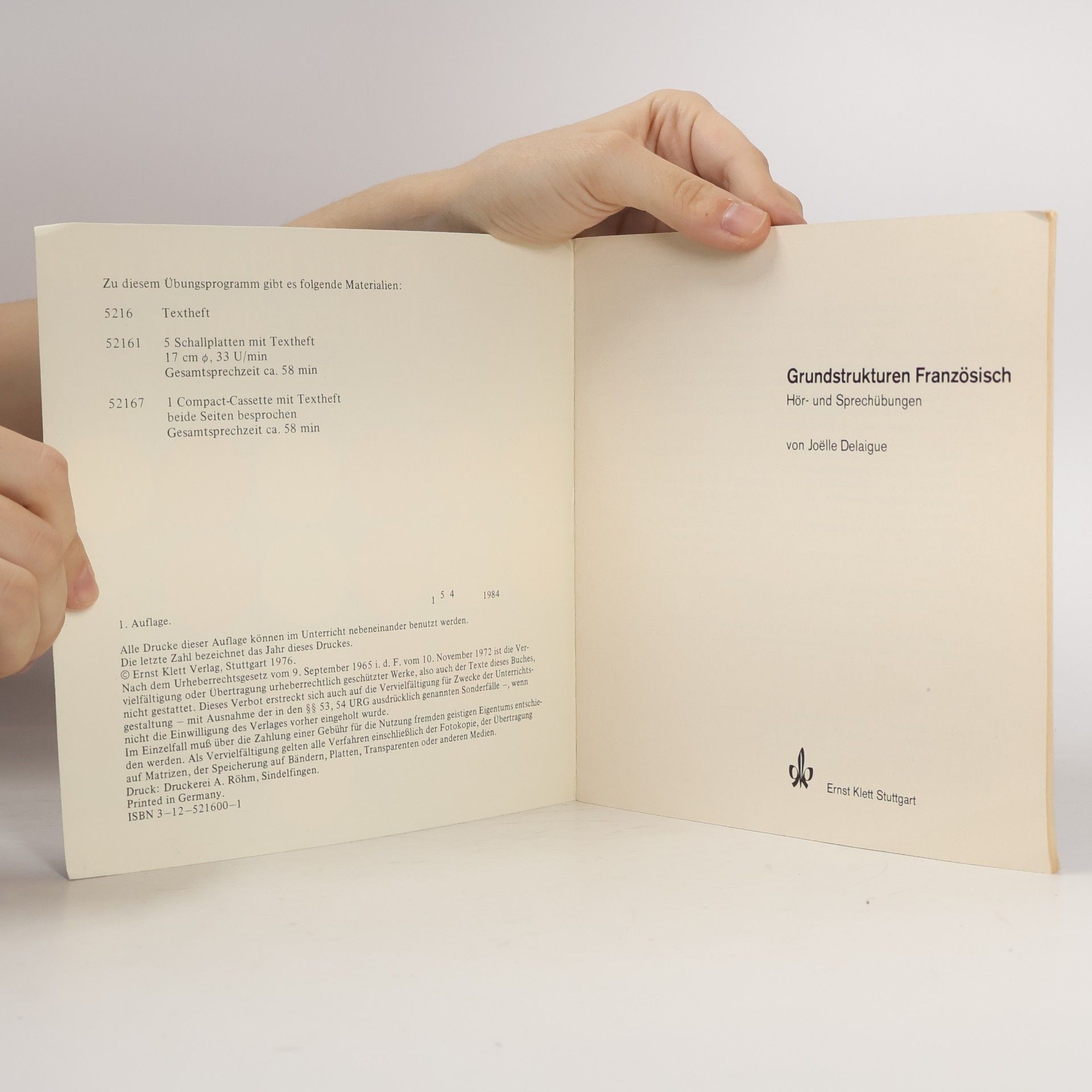 Grundstrukturen Französisch. Hör- und Sprechübungen. Textheft