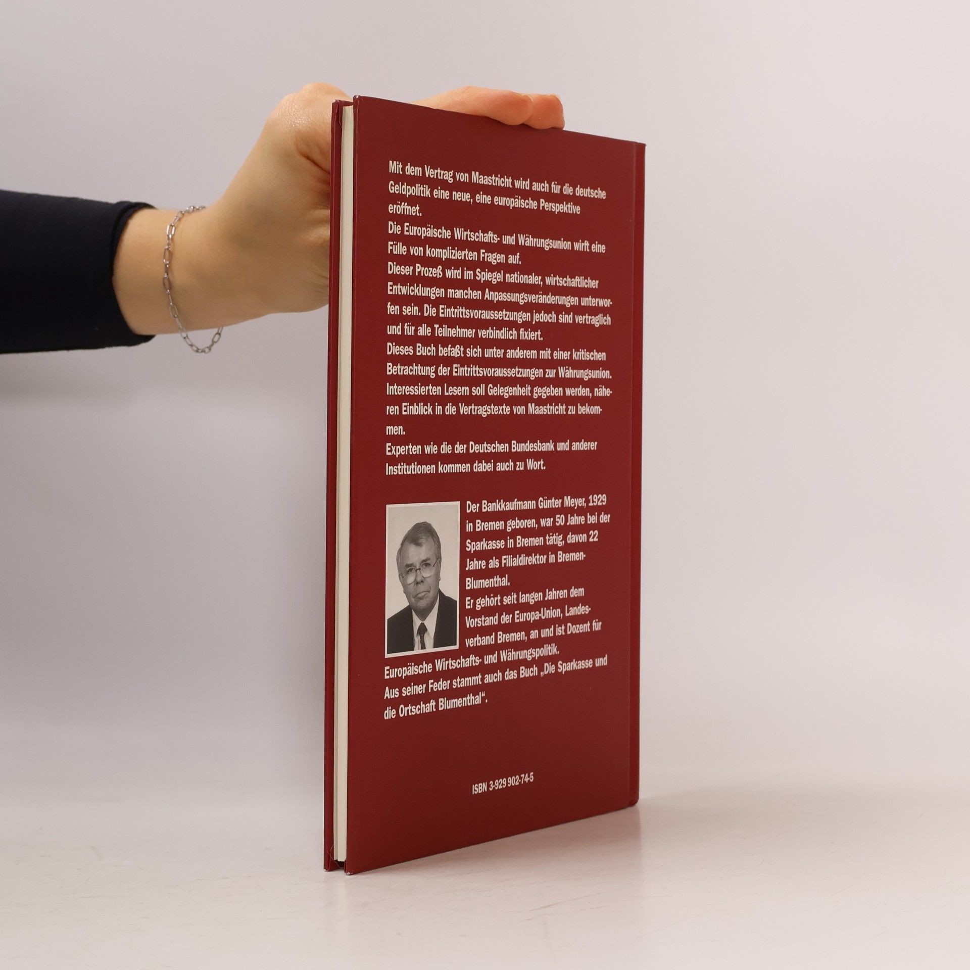 Günter Meyer Vom Europäischen Währungssystem zur Wirtschafts- und Währungsunion 1979-1999