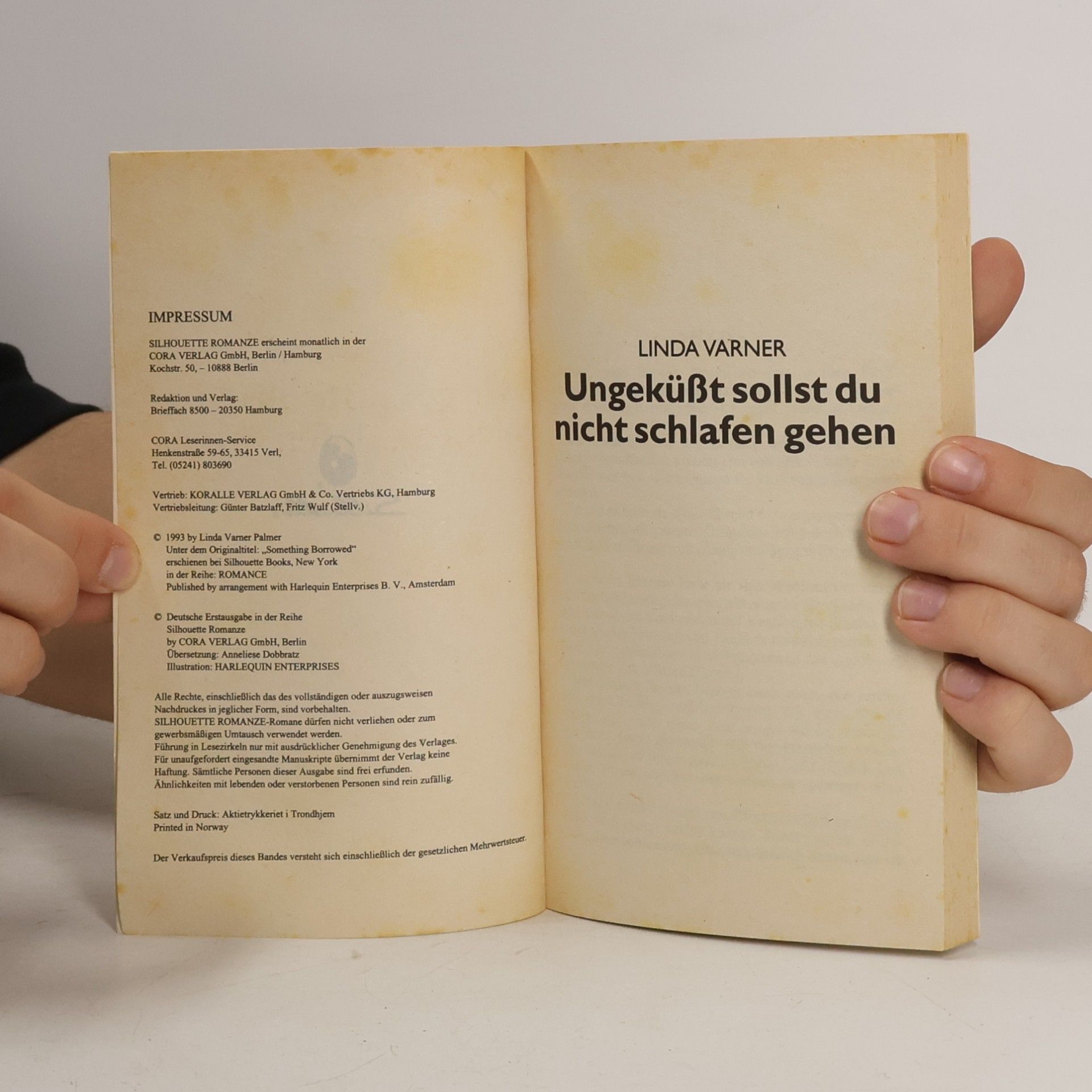 Linda Varner Ungeküßt sollst du nicht schlafen gehen
