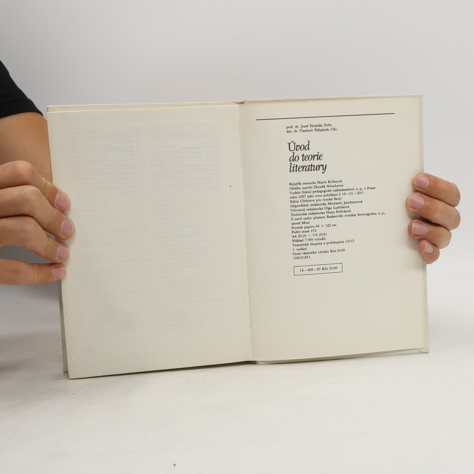 Josef Hrabák Úvod do teorie literatury