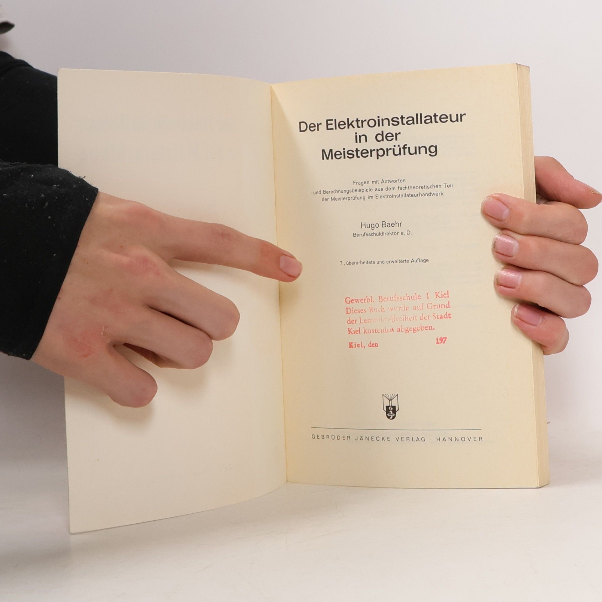 Hugo Baehr Der Elektroinstallateur in der Meisterprüfung