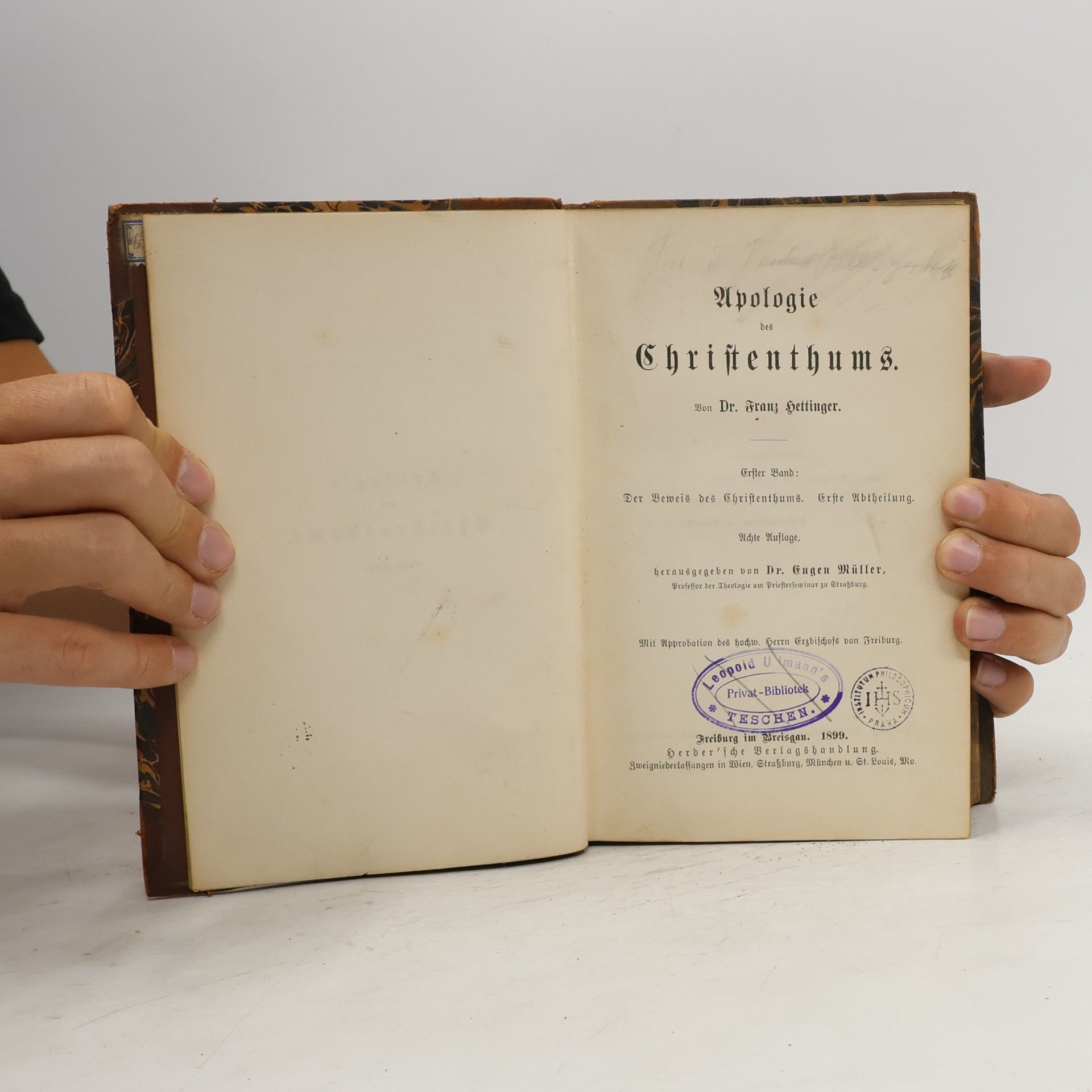 Franz Hettinger Apologie des Christenthums I.