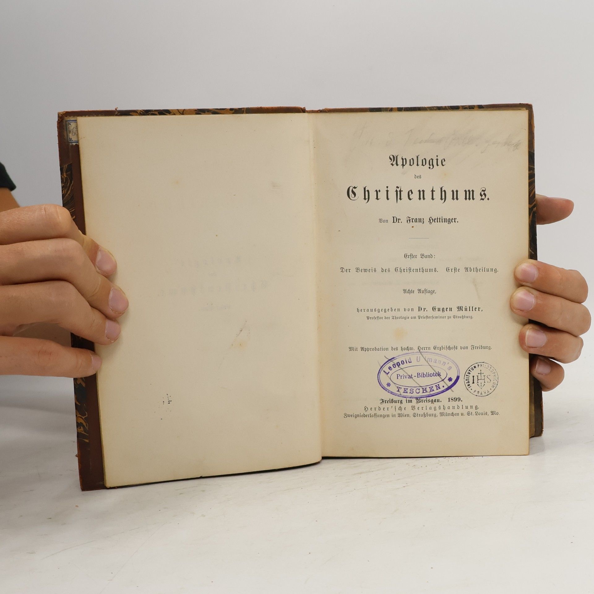 Franz Hettinger Apologie des Christenthums I.