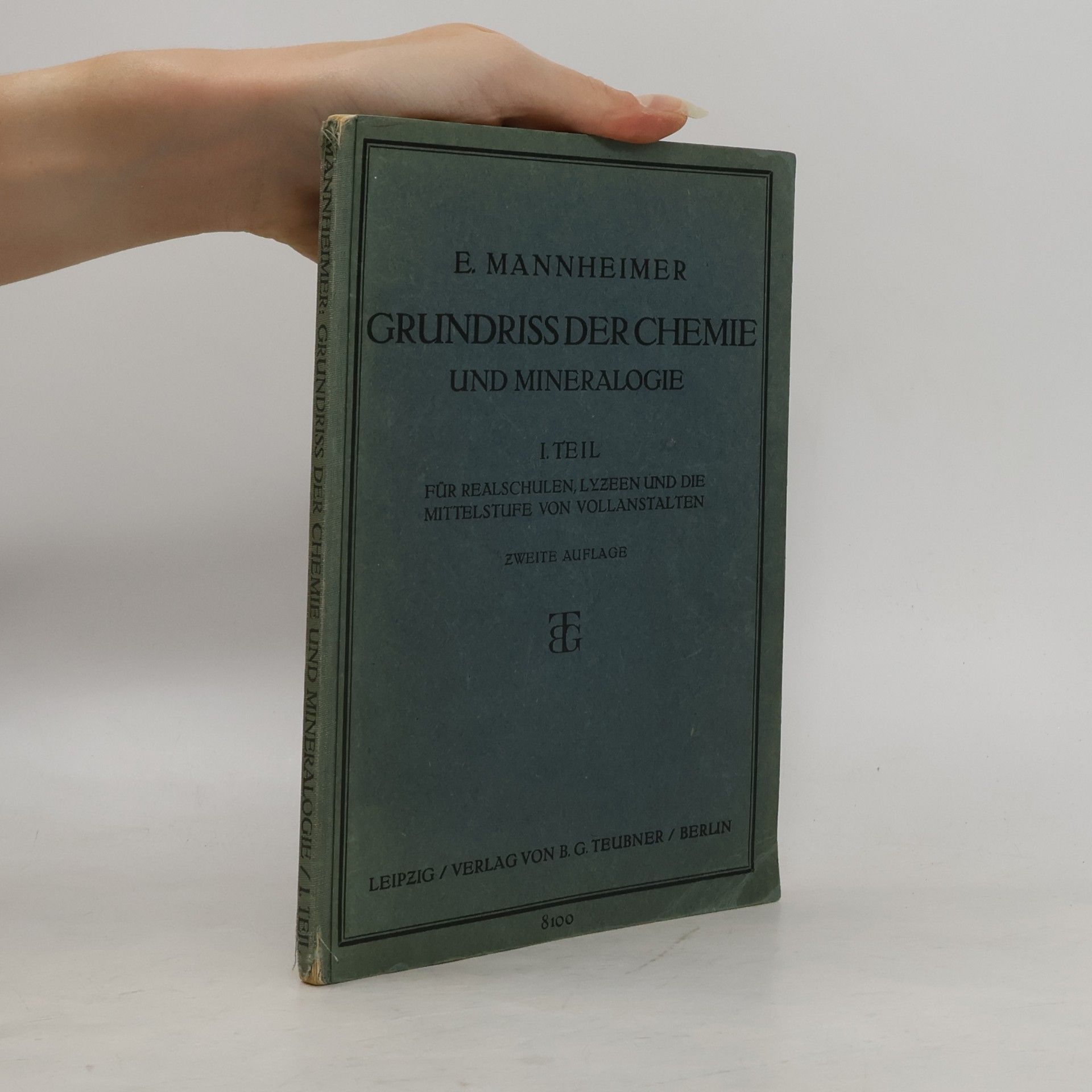 Eugen Mannheimer Grundriss der Chemie und Mineralogie I.