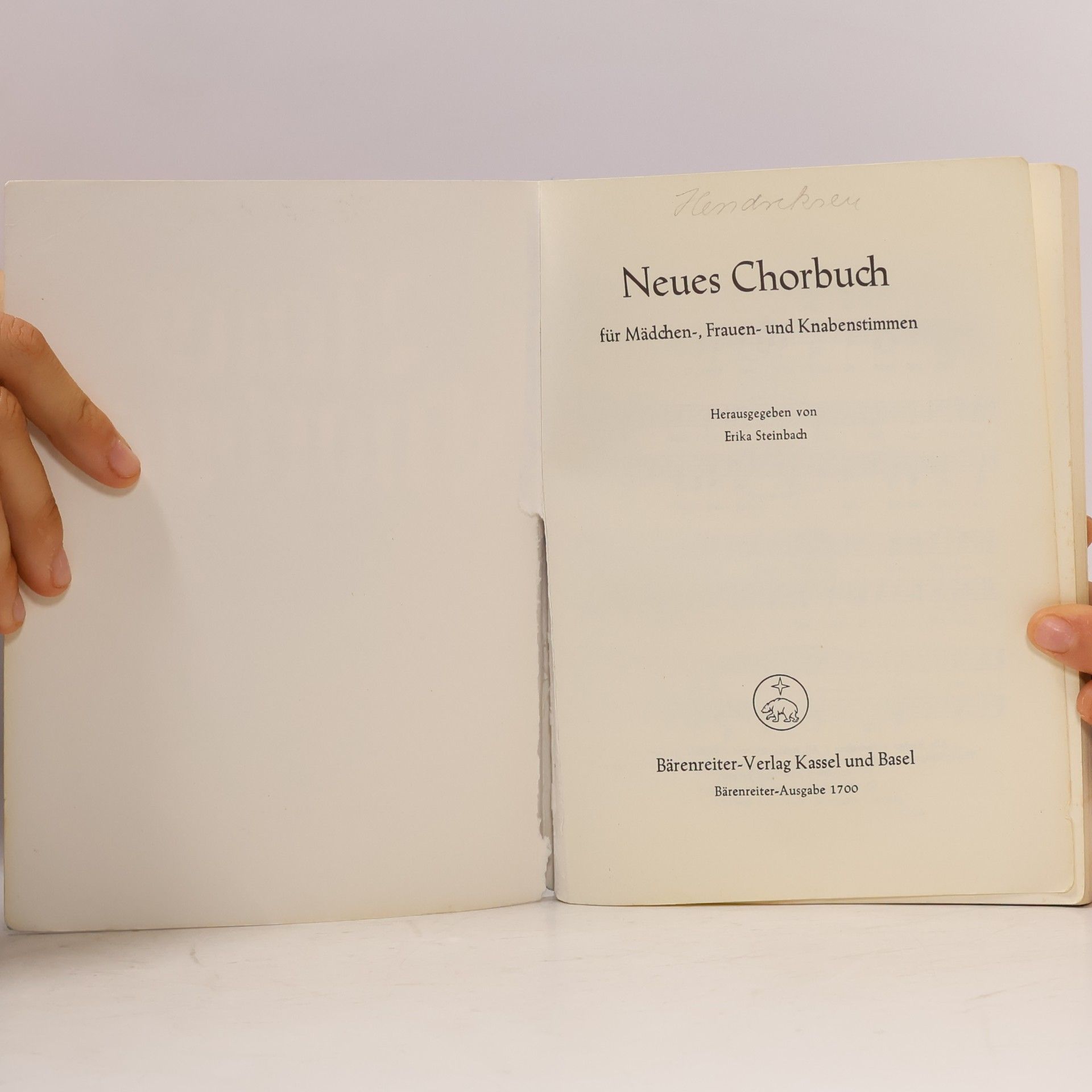 Erika Steinbach Neues Chorbuch