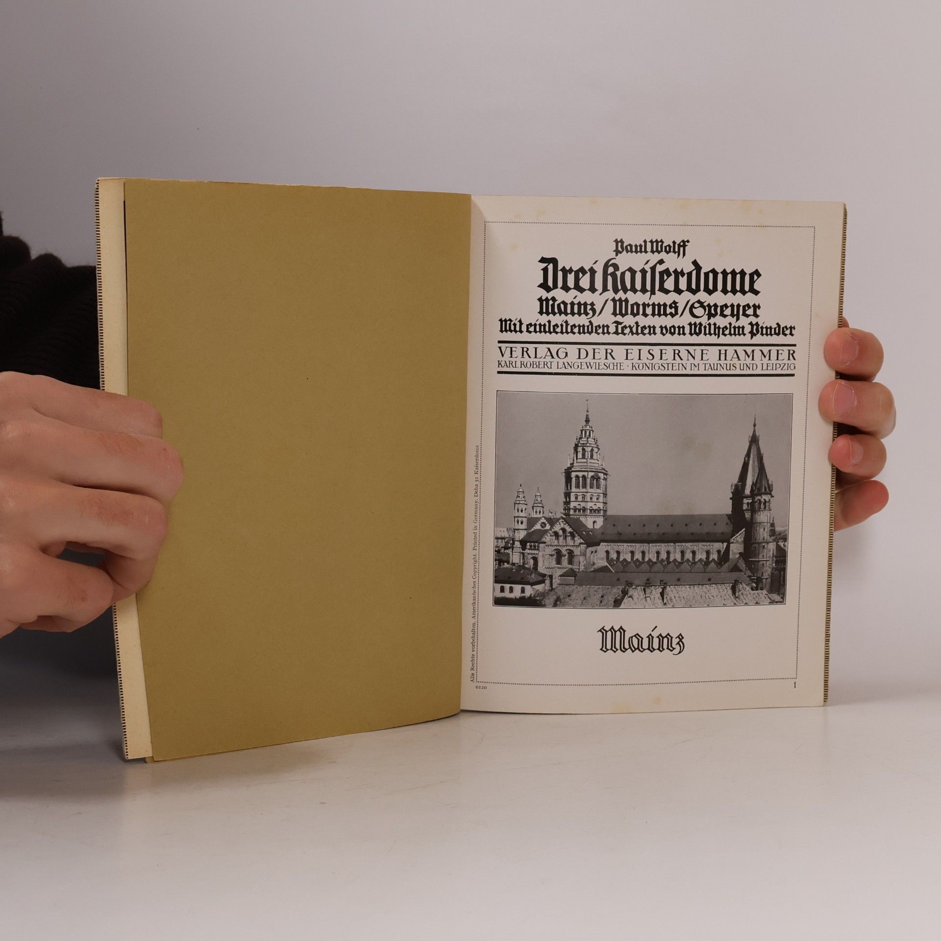 Wilhelm Pinder Drei Kaiserdome. Mainz-Worms-Speyer
