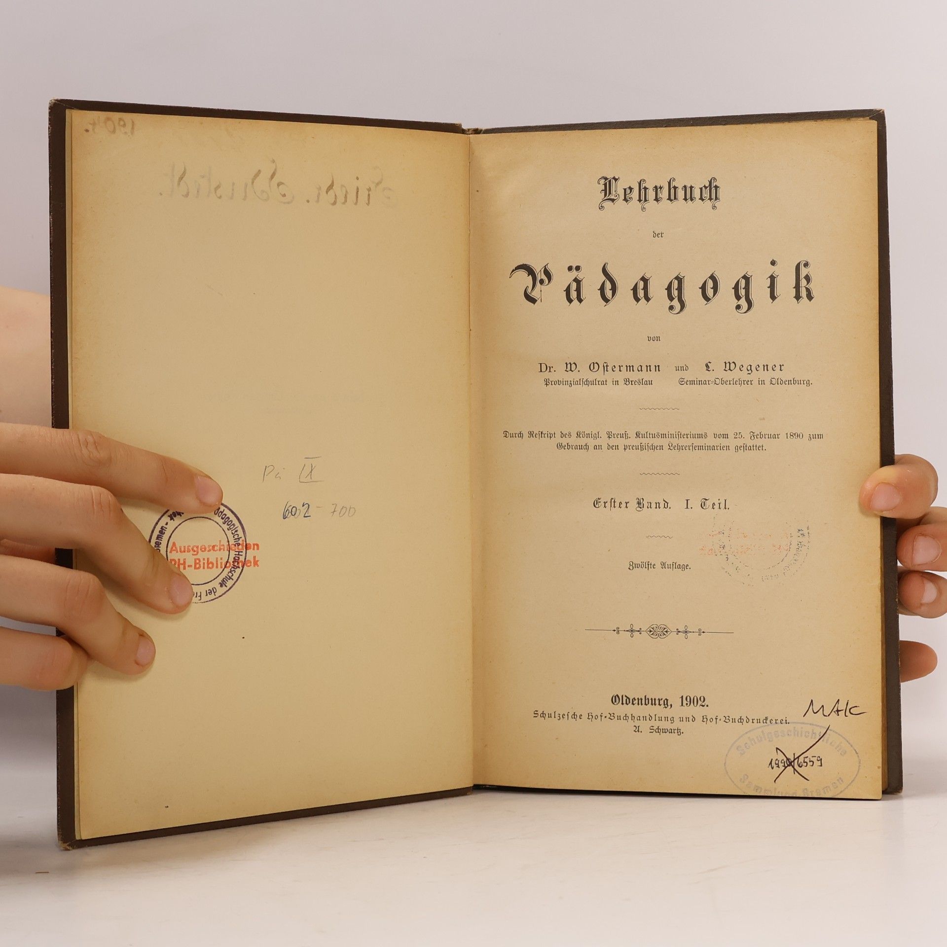 Dr. W. Ostermann Lehrbuch der Pädagogik