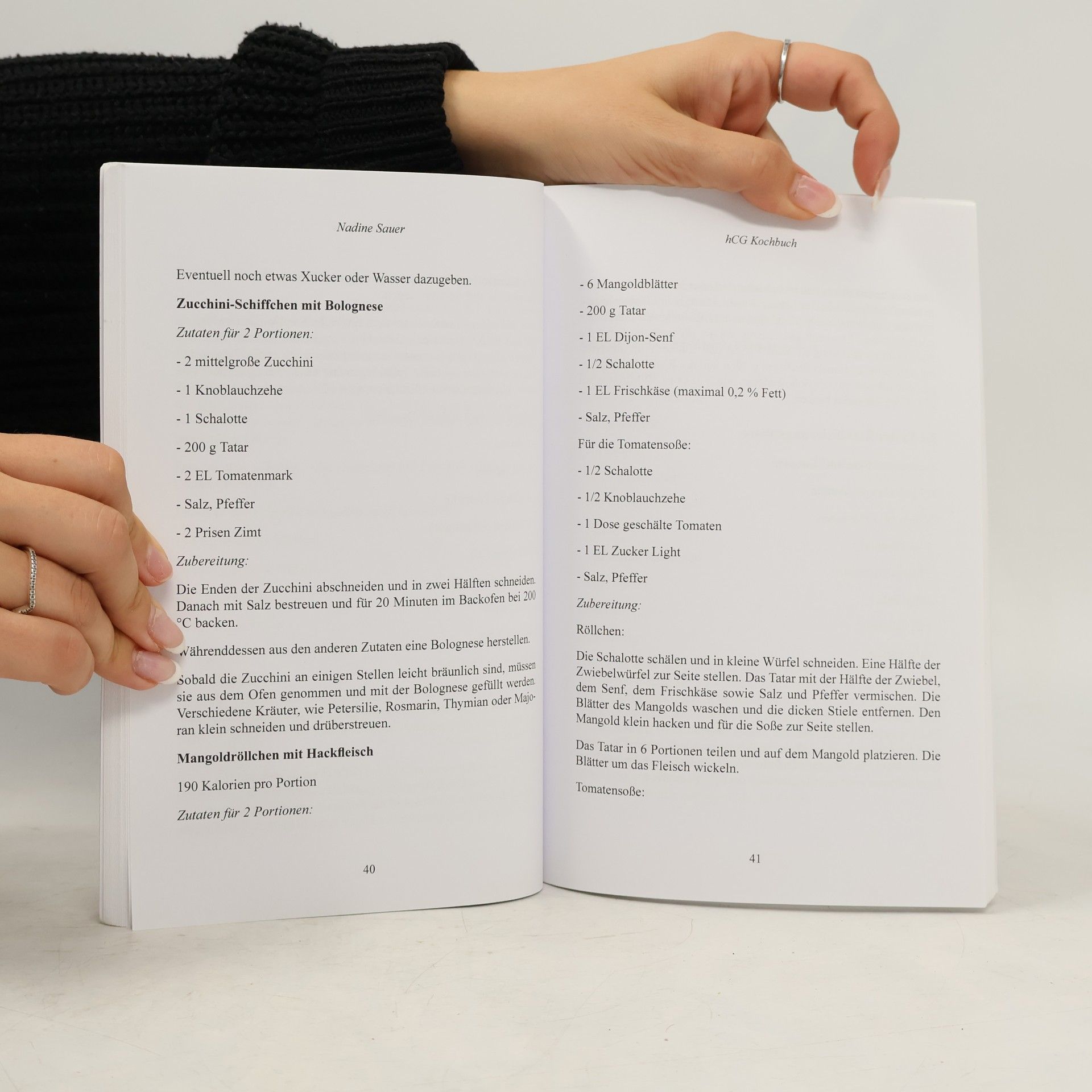 Nadine Sauer HCG Kochbuch