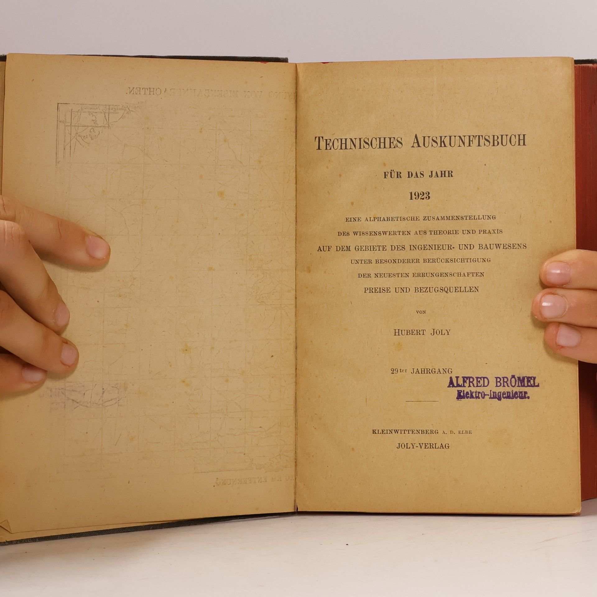 Hubert Joly Technisches Auskunftsbuch für das Jahr 1923