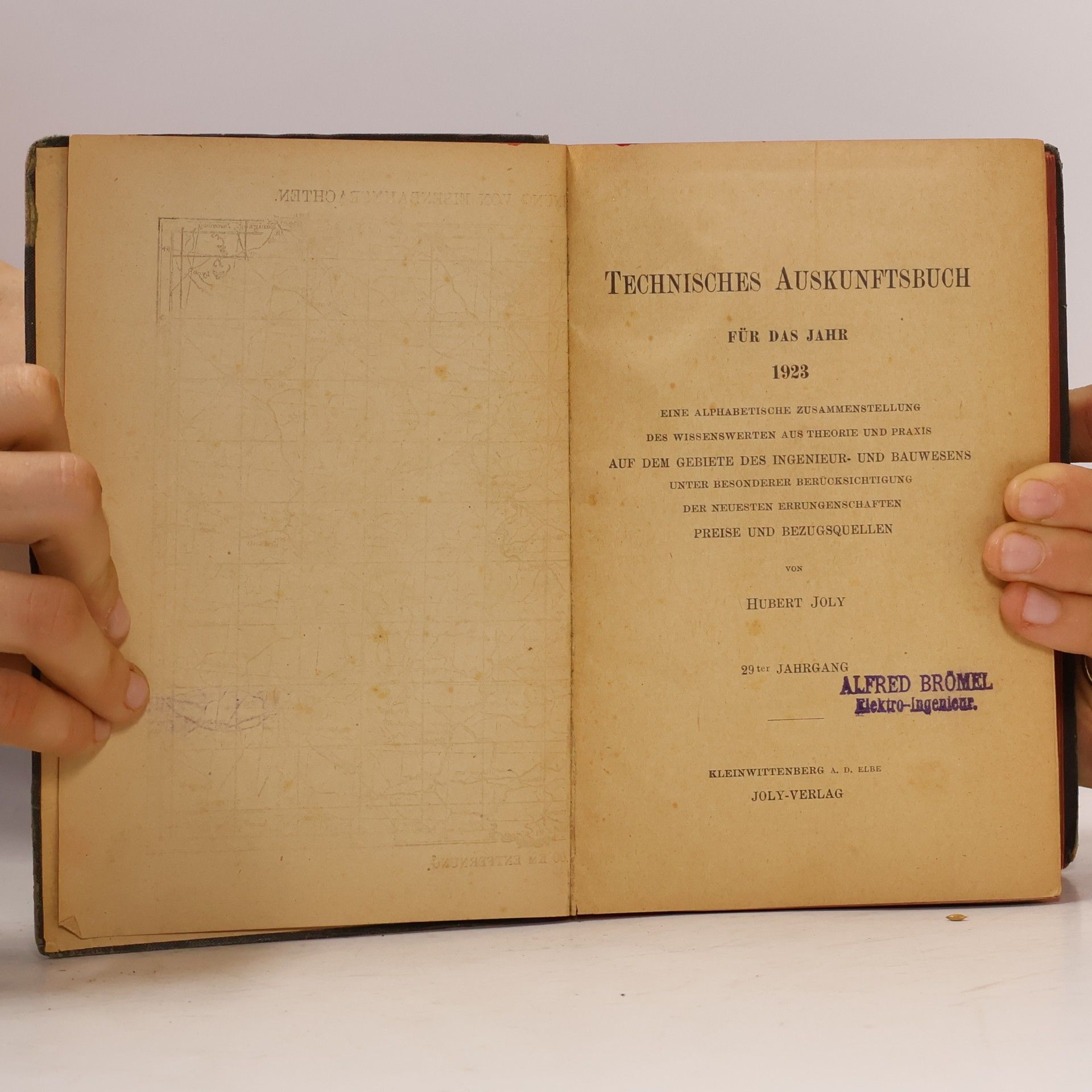 Hubert Joly Technisches Auskunftsbuch für das Jahr 1923
