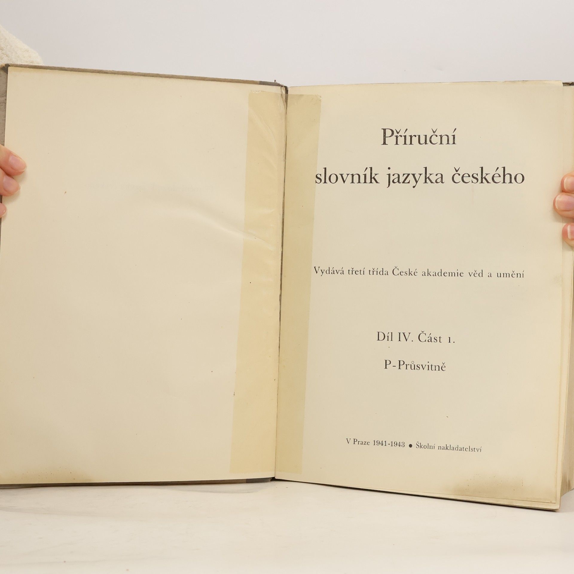 Auteurscollectief Příruční slovník jazyka českého. Díl IV, část I.