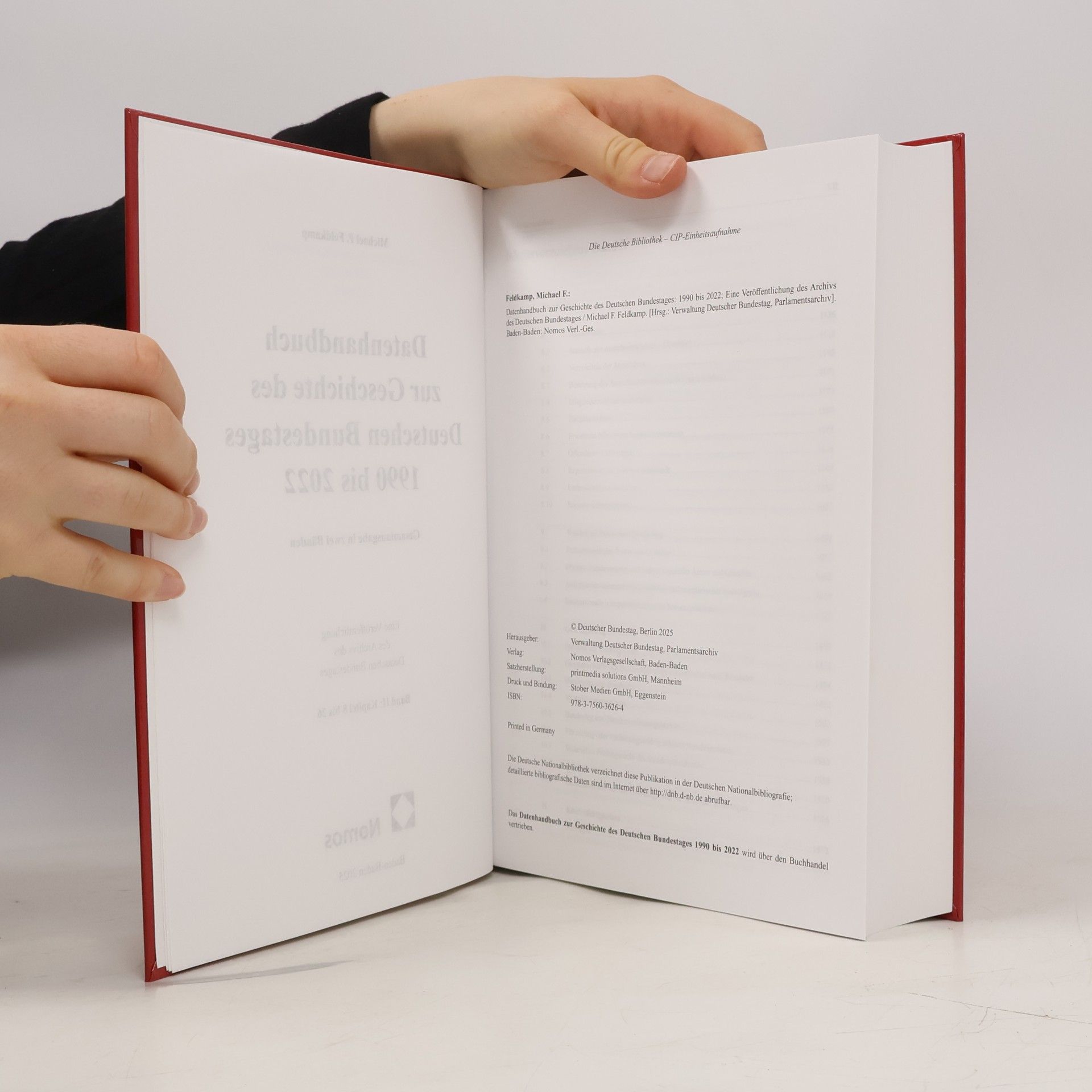 Michael F. Feldkamp Datenhandbuch zur Geschichte des Deutschen Bundestages 1990 bis 2022