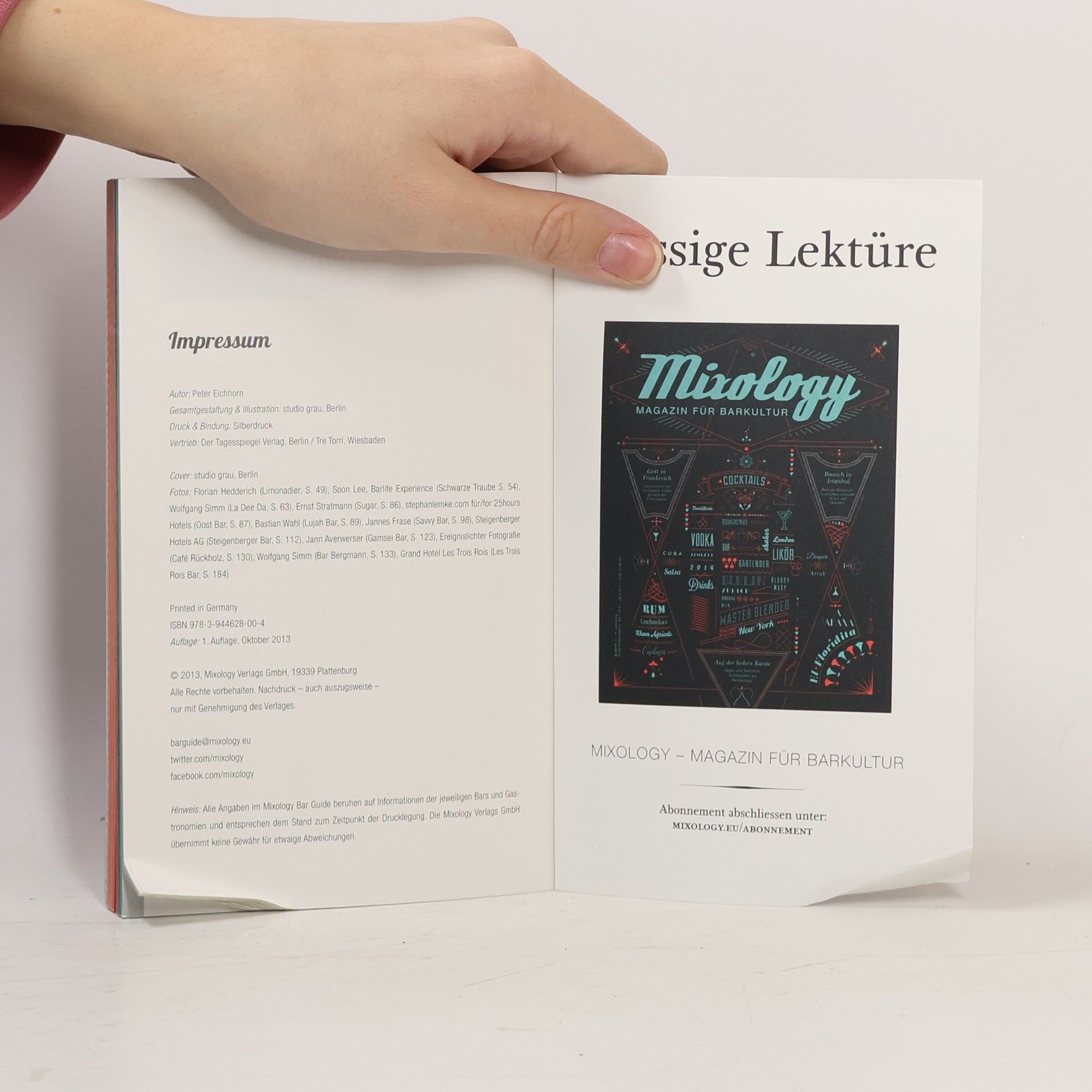 Peter Eichhorn Mixology Bar Guide 2014