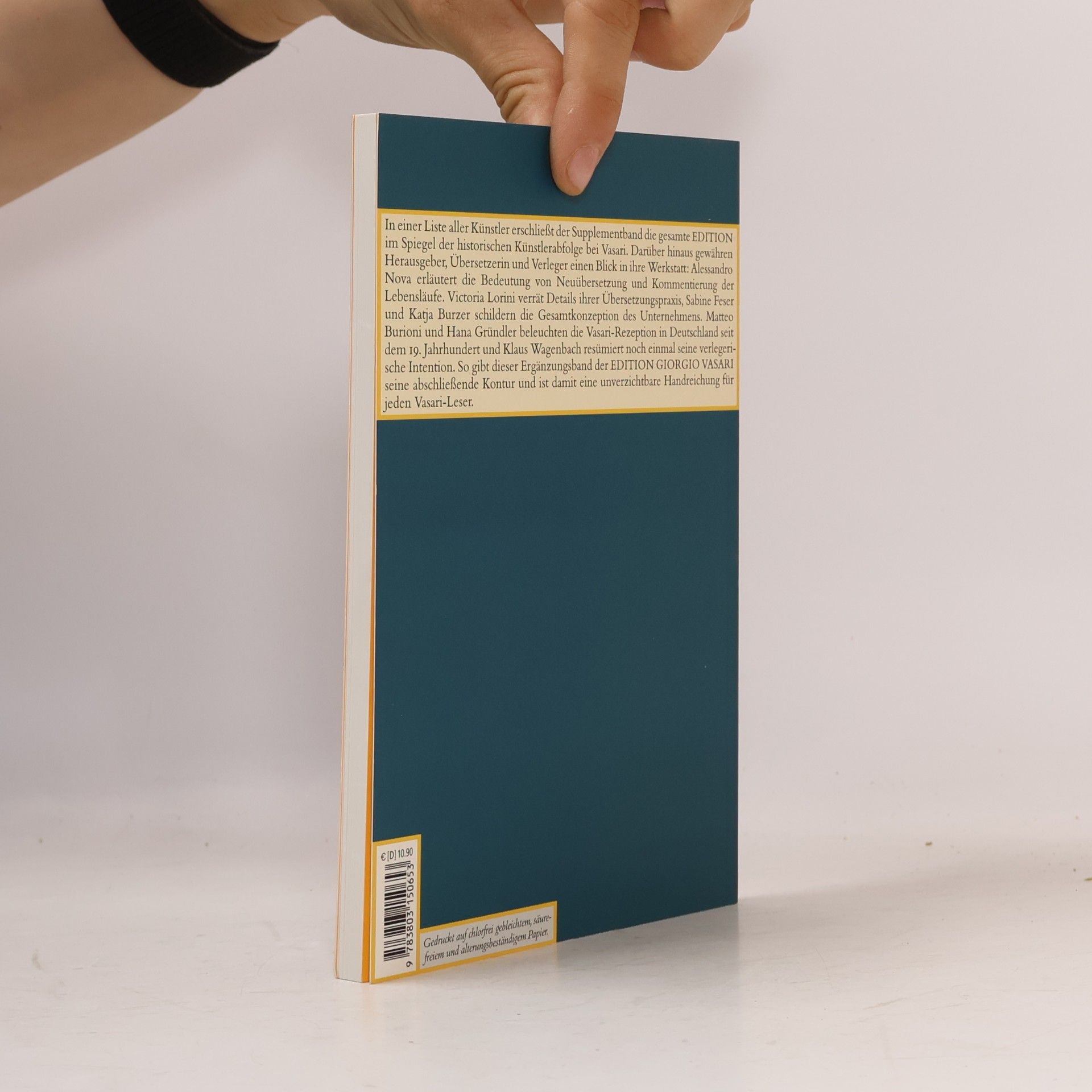 Matteo Burioni Edition Giorgio Vasari: Supplement zu den Lebensbeschreibungen der berühmtesten Maler, Bildhauer und Architekten