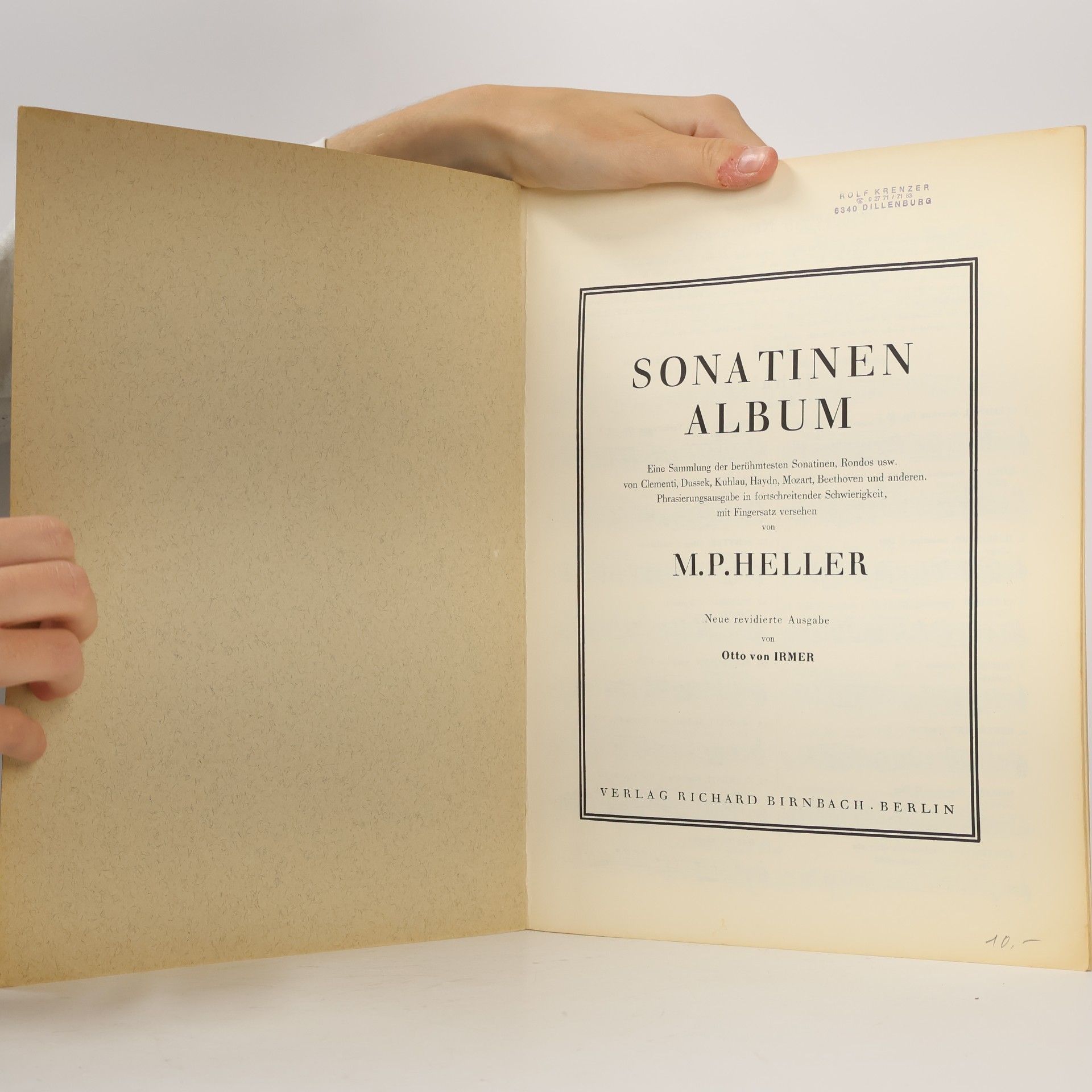 M. P. Heller Sonatinen-Album. Band I