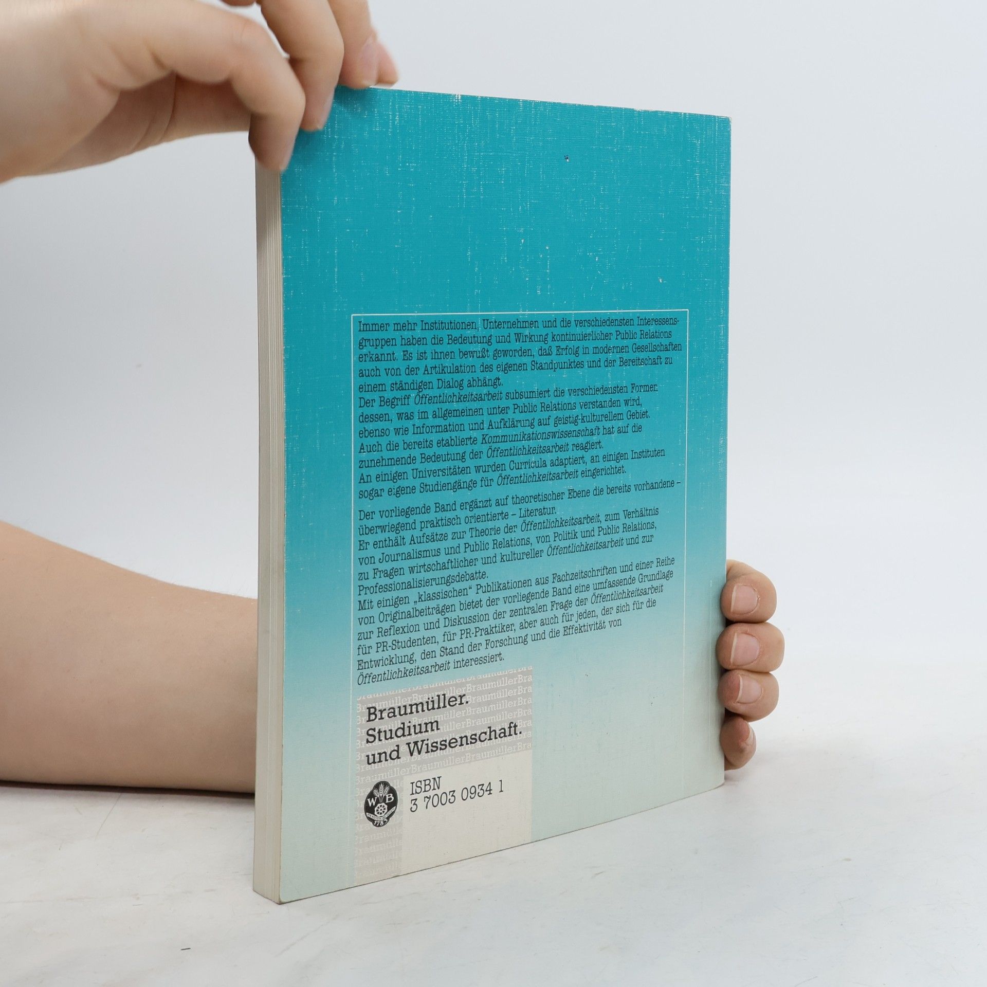 Johanna Dorer Studienbücher zur Publizistik- und Kommunikationswissenschaft - 7: Öffentlichkeitsarbeit