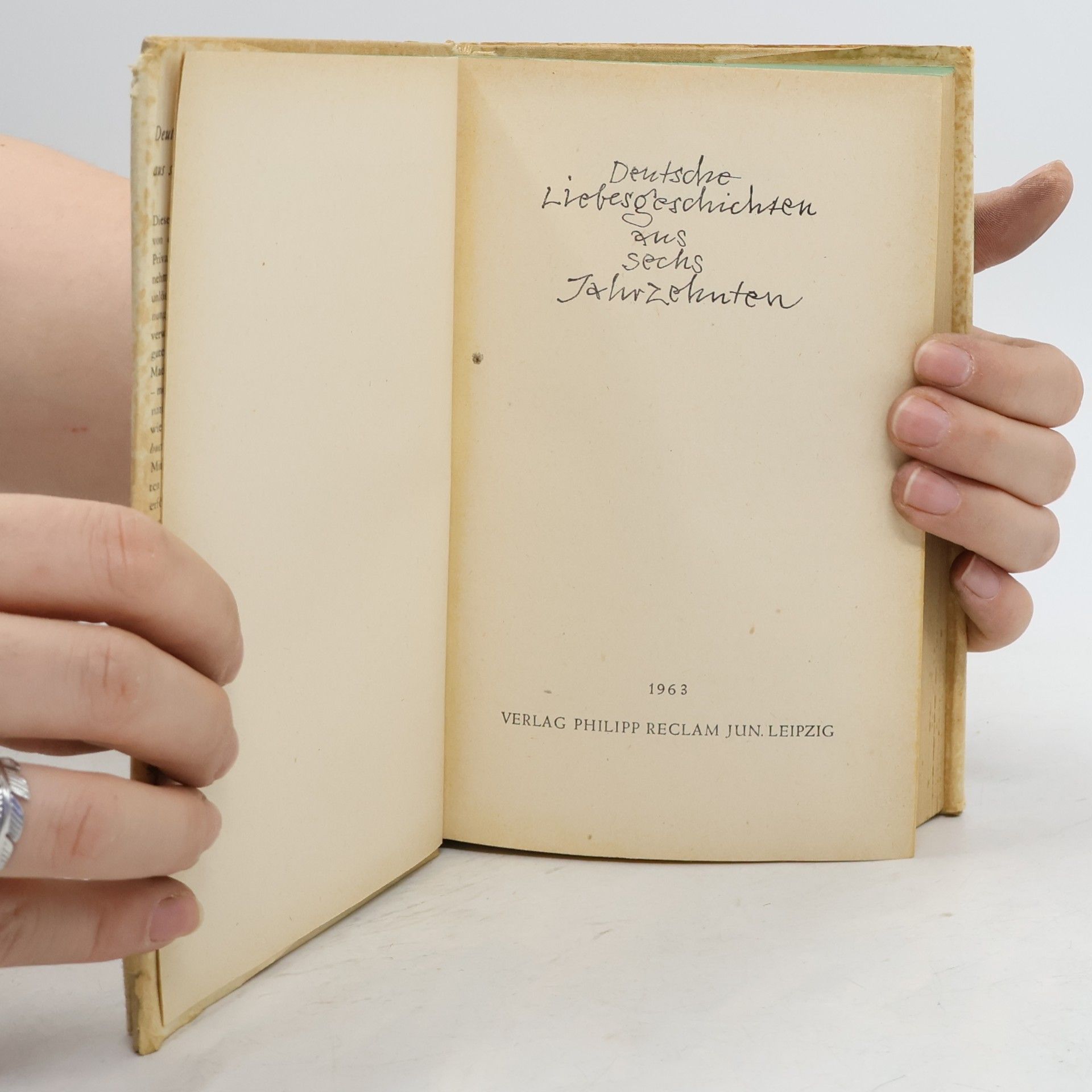 Hans Marquardt Deutsche Liebesgeschichten aus sechs Jahrzehnten