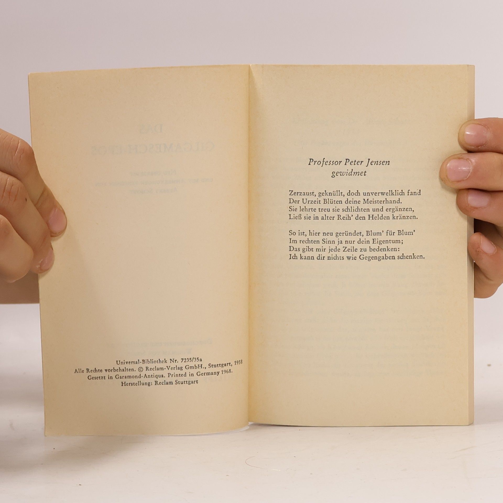 Various authors Das Gilgamesch-Epos