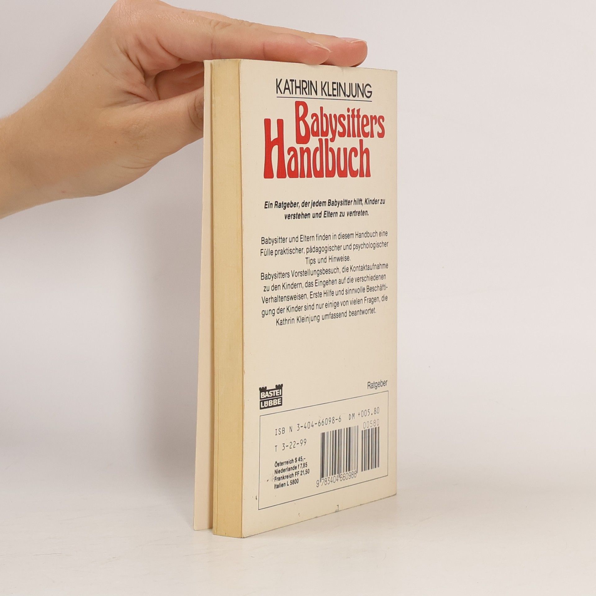 Kathrin Kleinjung Babysitters Handbuch