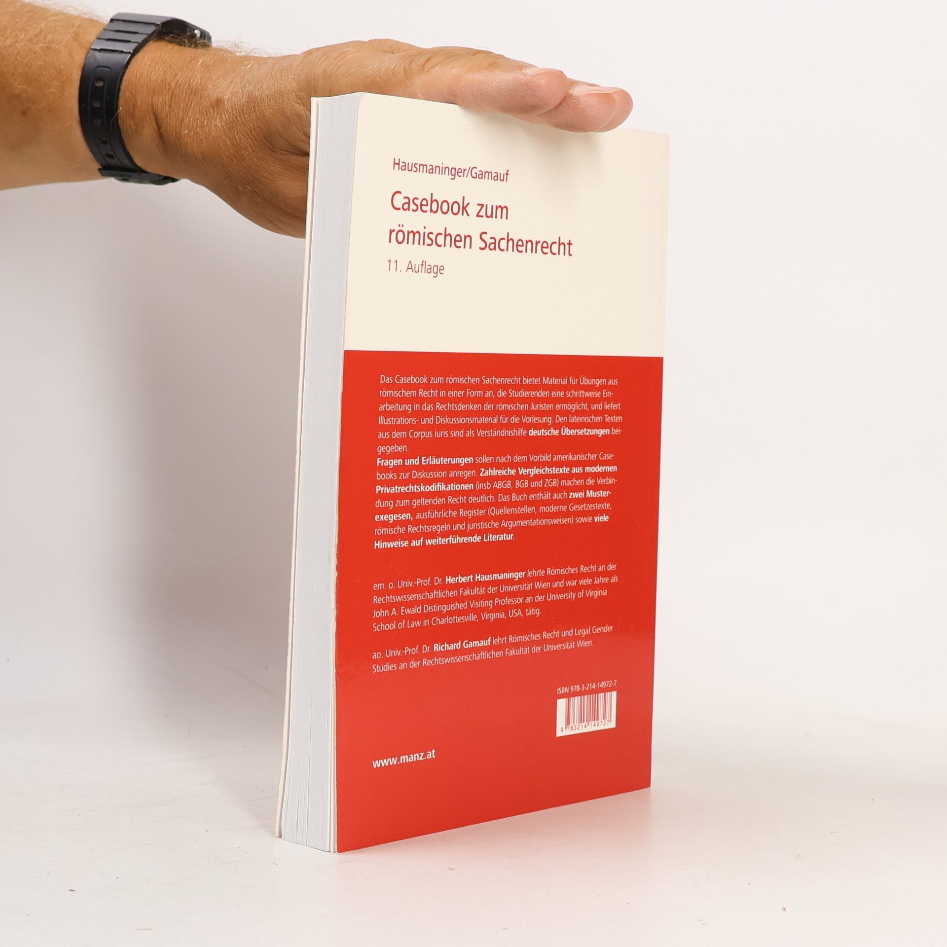 Herbert Hausmaninger Casebook zum römischen Sachenrecht
